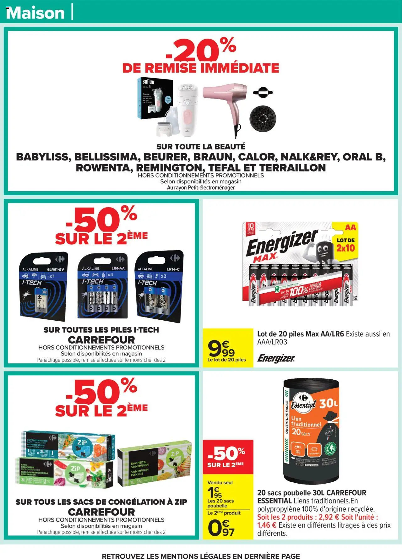  | Page: 57 | Produits: Poubelle, Tefal, Piles, Sacs poubelle
