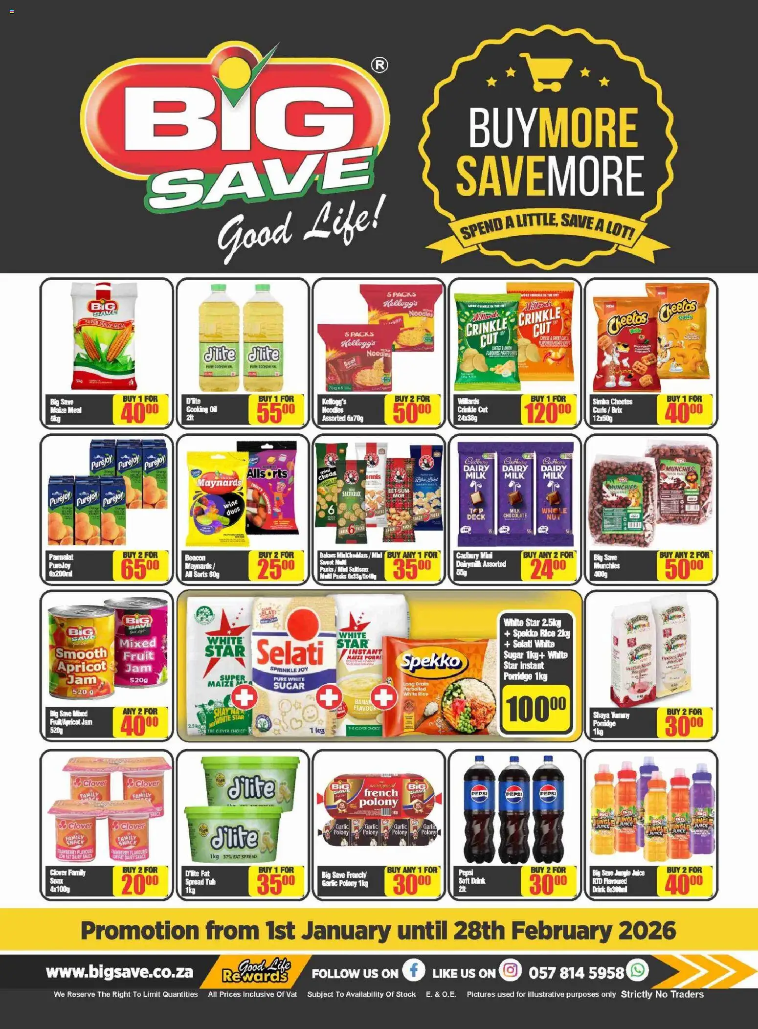 New Big Save catalogue – valid from 01.01.2026 | Page: 1 | Products: Polony, Stock, Fat spread, Garlic
