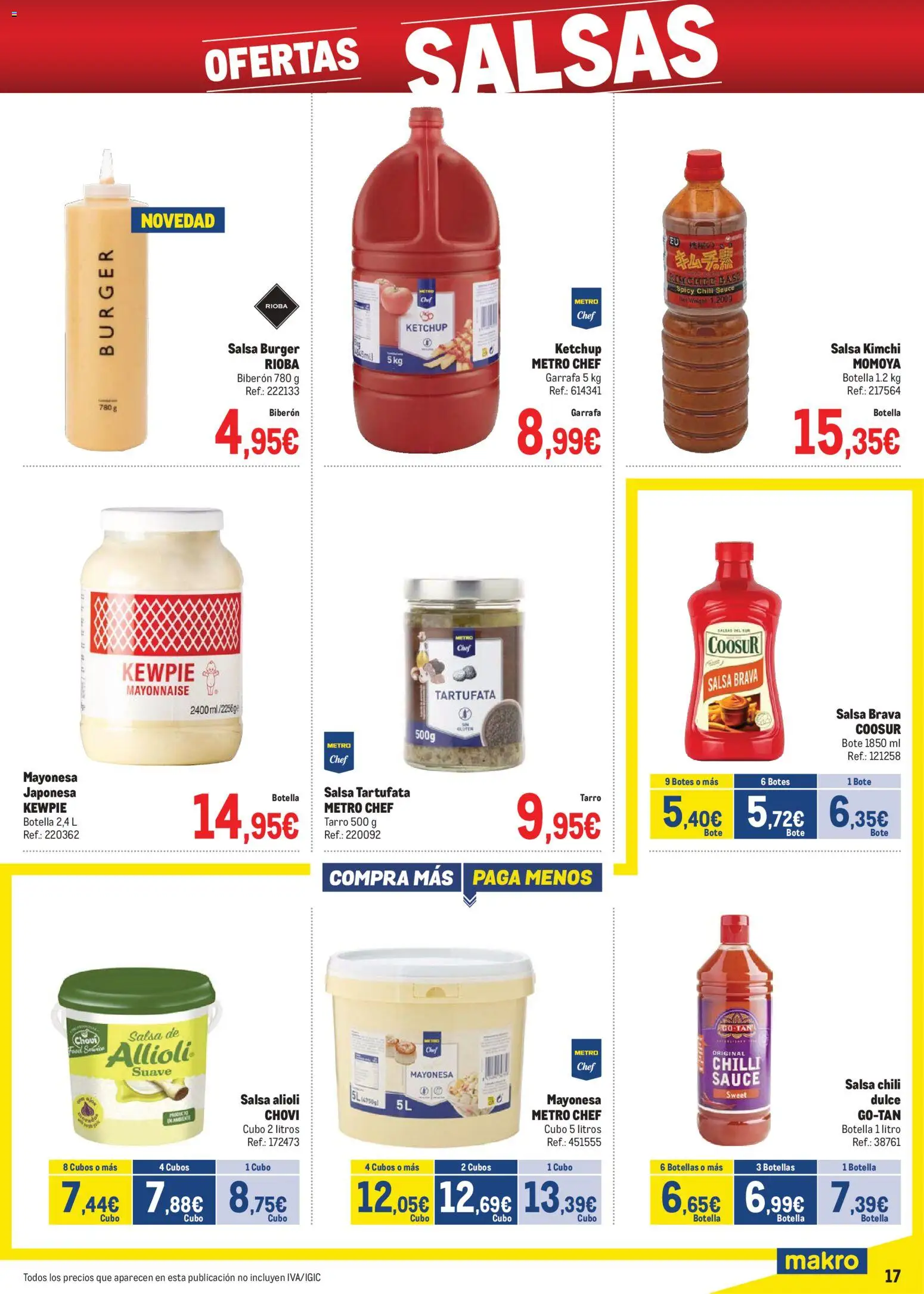 Makro - Precios Sur II │ válido desde el 03.11.2025 | Página: 17 | Productos: Salsa brava, Οθόνη προβολής