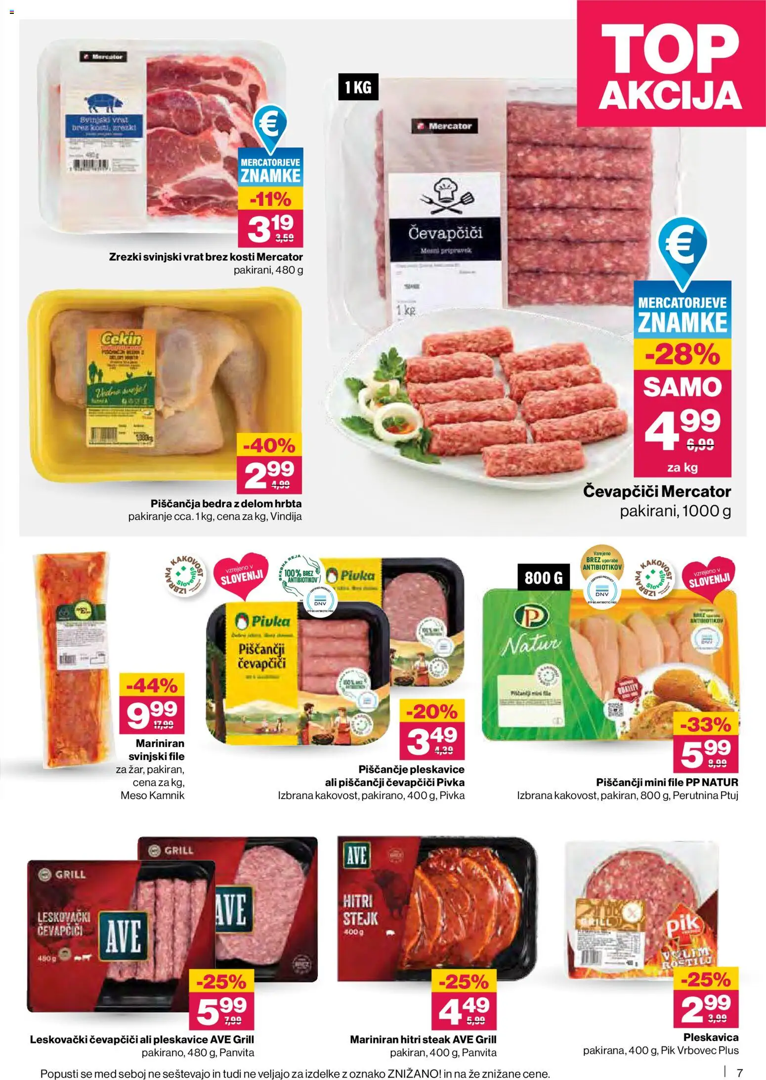 Novi Mercator katalog ponudbe – veljaven od 12.03.2026 | Stran: 7 | Izdelki: Čevapčiči, Zar, Piščančja bedra, Grill
