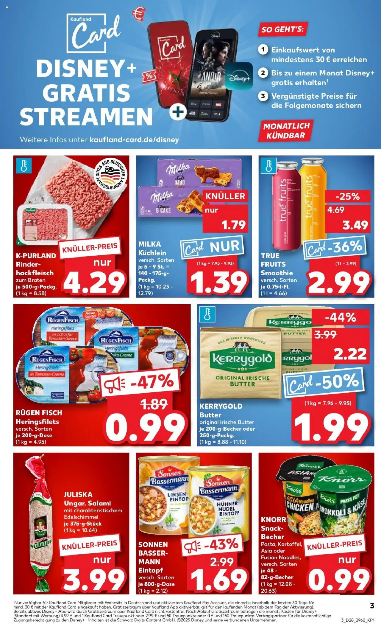 Kaufland prospekt Sondershausen	 - gültig ab dem 09.07.2025 | Seite: 3 | Produkte: Tomaten, Fisch, Brokkoli, Kerrygold butter
