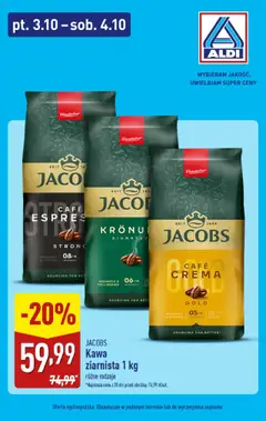 Pogląd oferty "Aldi Gazetka - Kawa ziarnista" - ważna od 03.10.2025