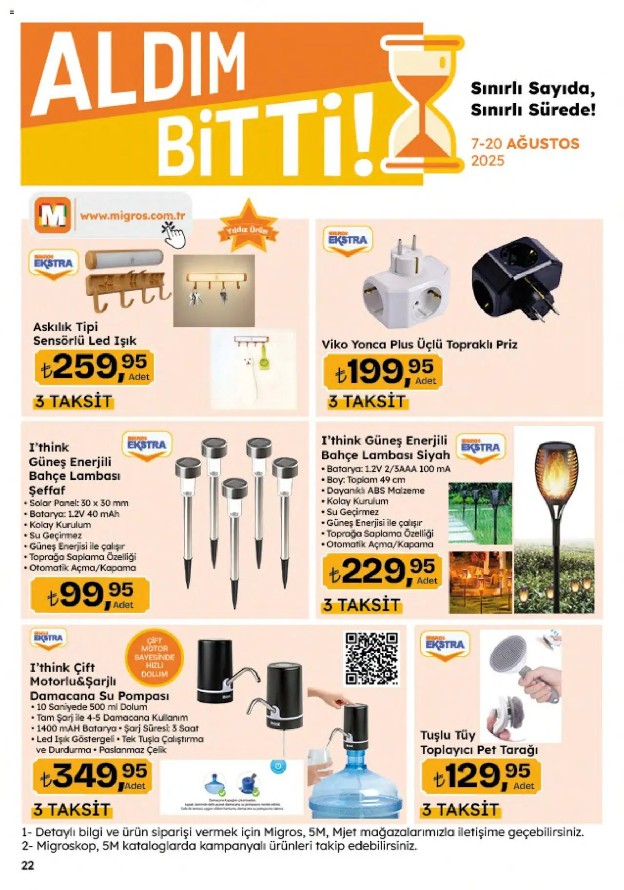 Migros Katalog - Migroskop - 07.08.2025 tarihinden itibaren geçerlidir | Sayfa: 112 | Ürünler: Priz, Su, Saat