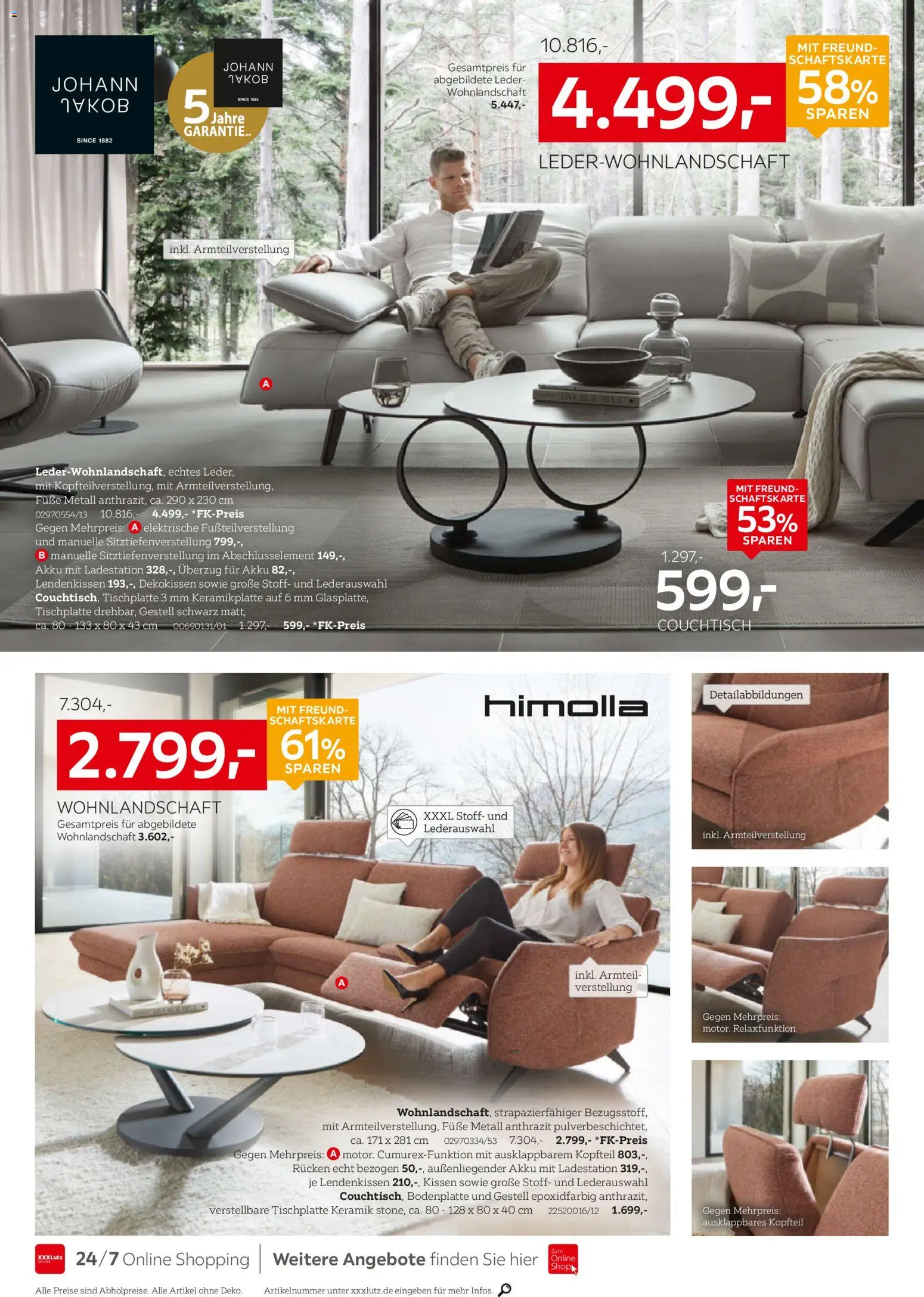 XXXL Lutz Polster Spezial – gültig ab 22.02.2026 | Seite: 8 | Produkte: Wohnlandschaft, Kissen, Couchtisch