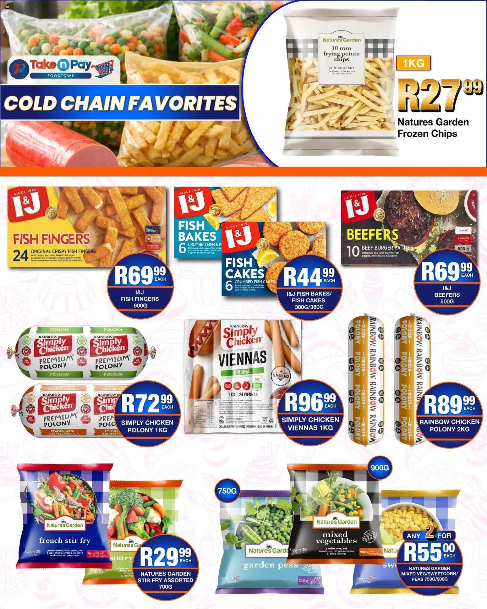 New Take n Pay catalogue – valid from 20.04.2026 | Page: 23 | Products: Beans, Pork, Potatoes, Vegetables