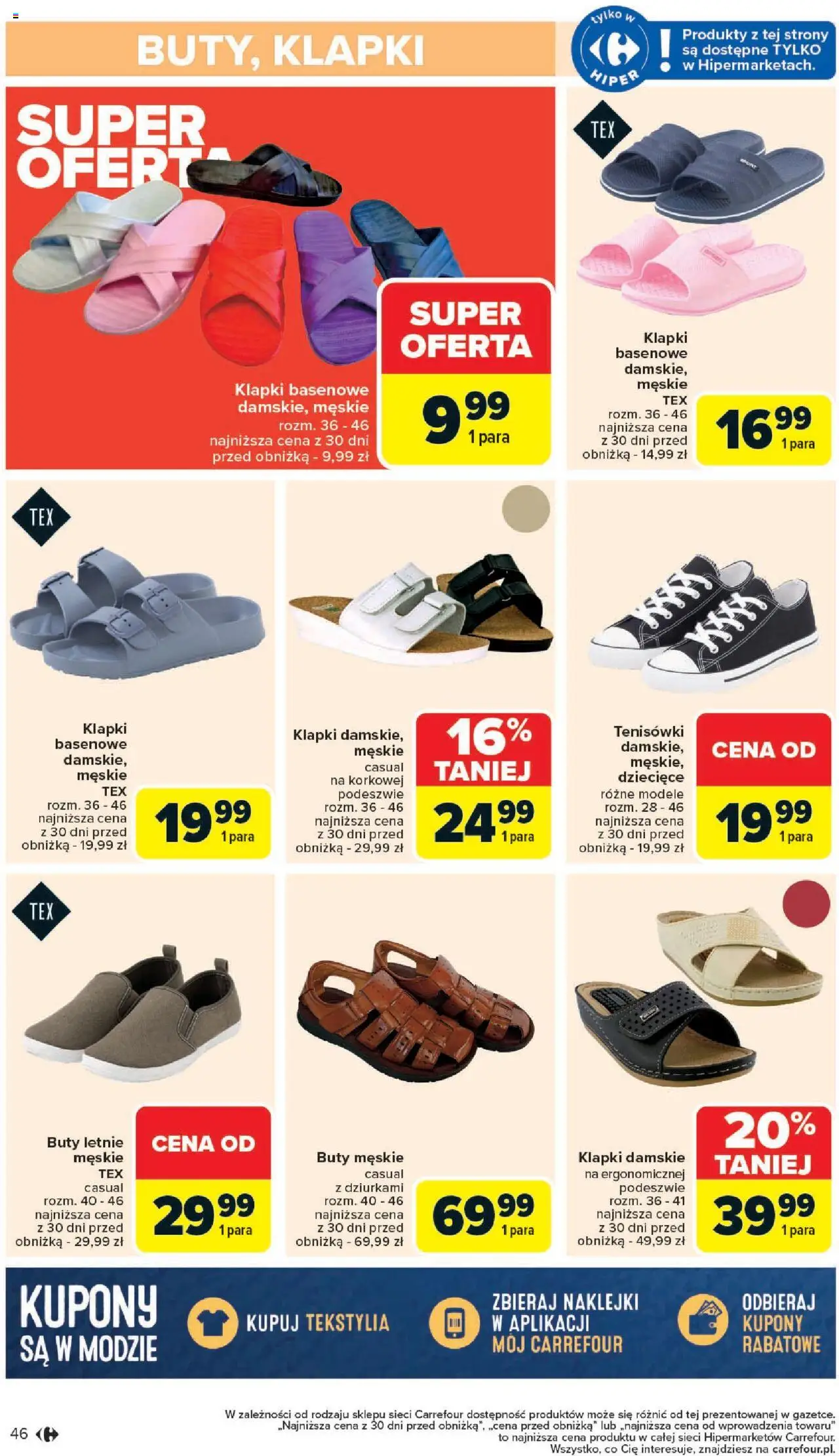 Carrefour Gazetka od 09.06.2025 | Strona: 48 | Produkty: Buty, Klapki damskie, Naklejki, Tekstylia