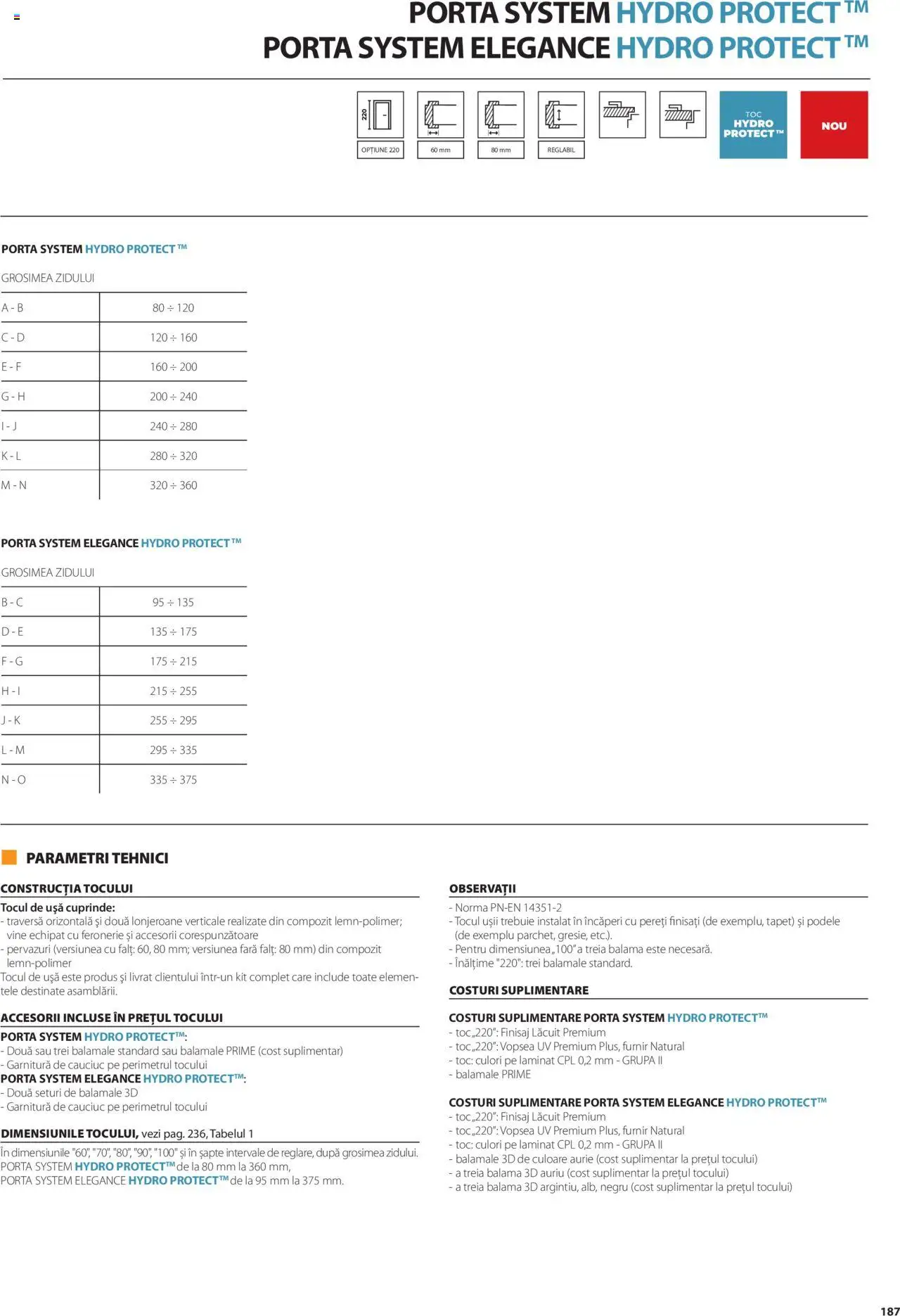 Catalog Proges – valabil de la 01.05.2025 | Pagină: 187 | Produse: Vopsea, Tapet, Ușă