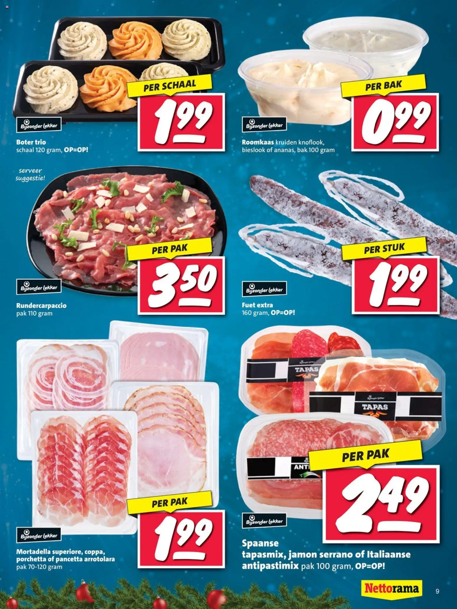 {H1} | Pagina: 9 | Producten: Boter, Schaal, Roomkaas, Tortazsele