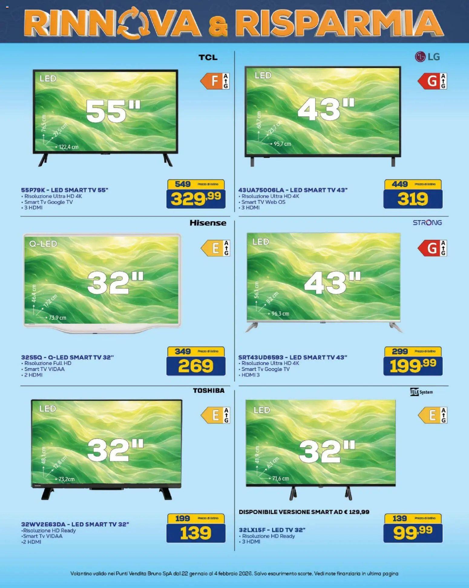 Volantino BRUNO del 22.01.2026 | Pagina: 25 | Prodotti: smart TV, TV