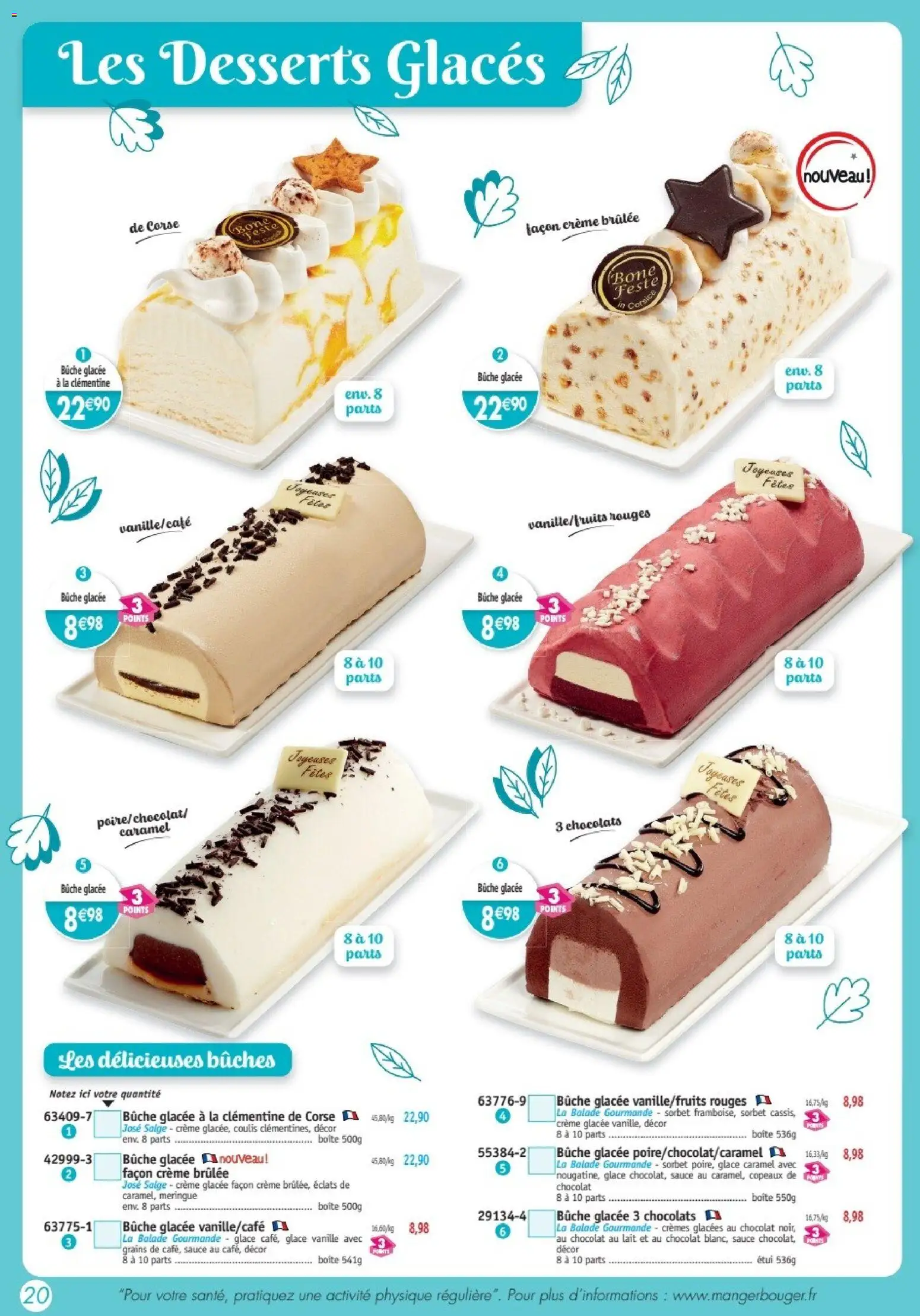 {H1} | Page: 20 | Produits: Glaces, Étui, Lait, Crème