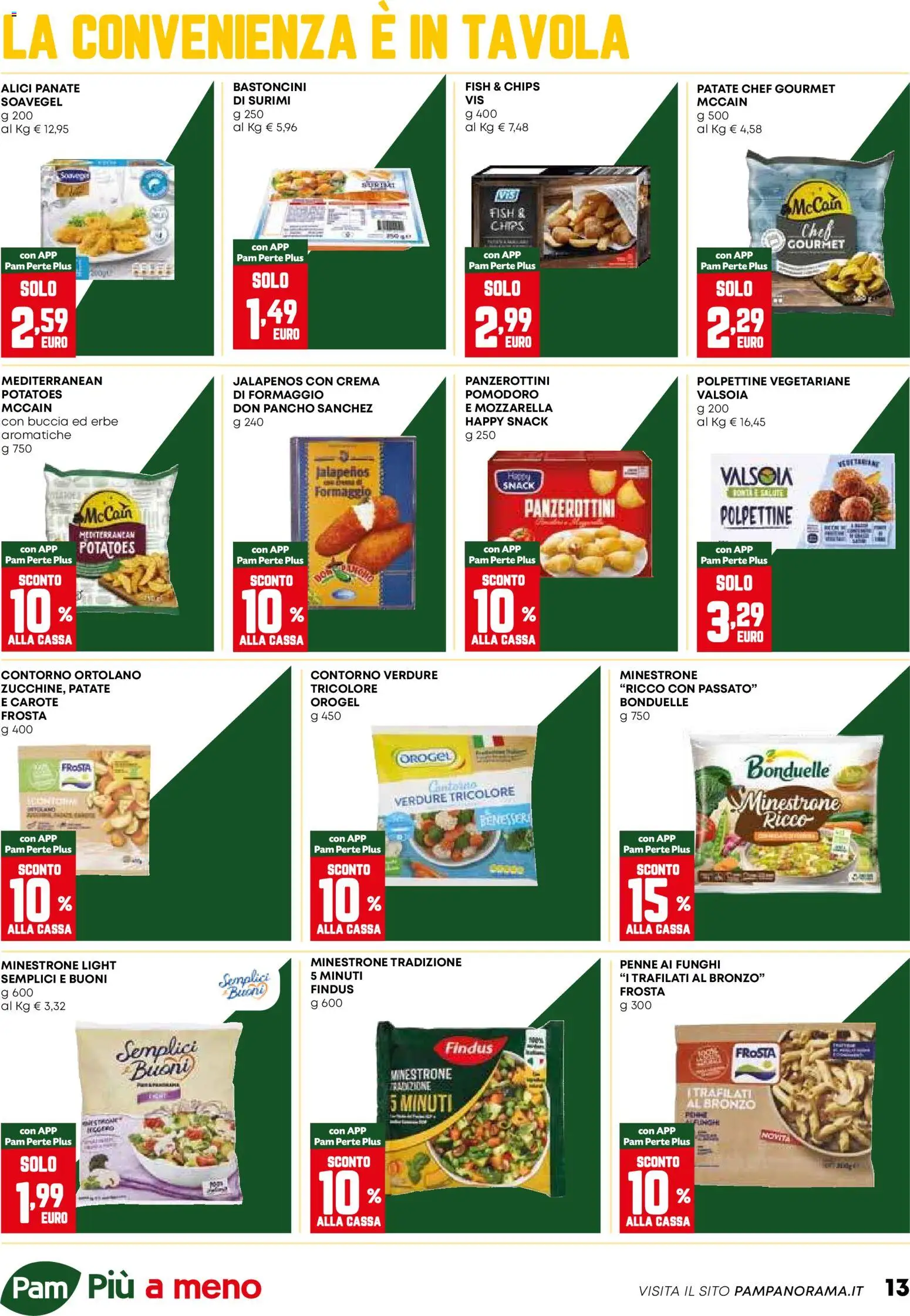 Volantino PAM del 04.12.2025 | Pagina: 13 | Prodotti: Pomodoro, Carote, Penne, Alici