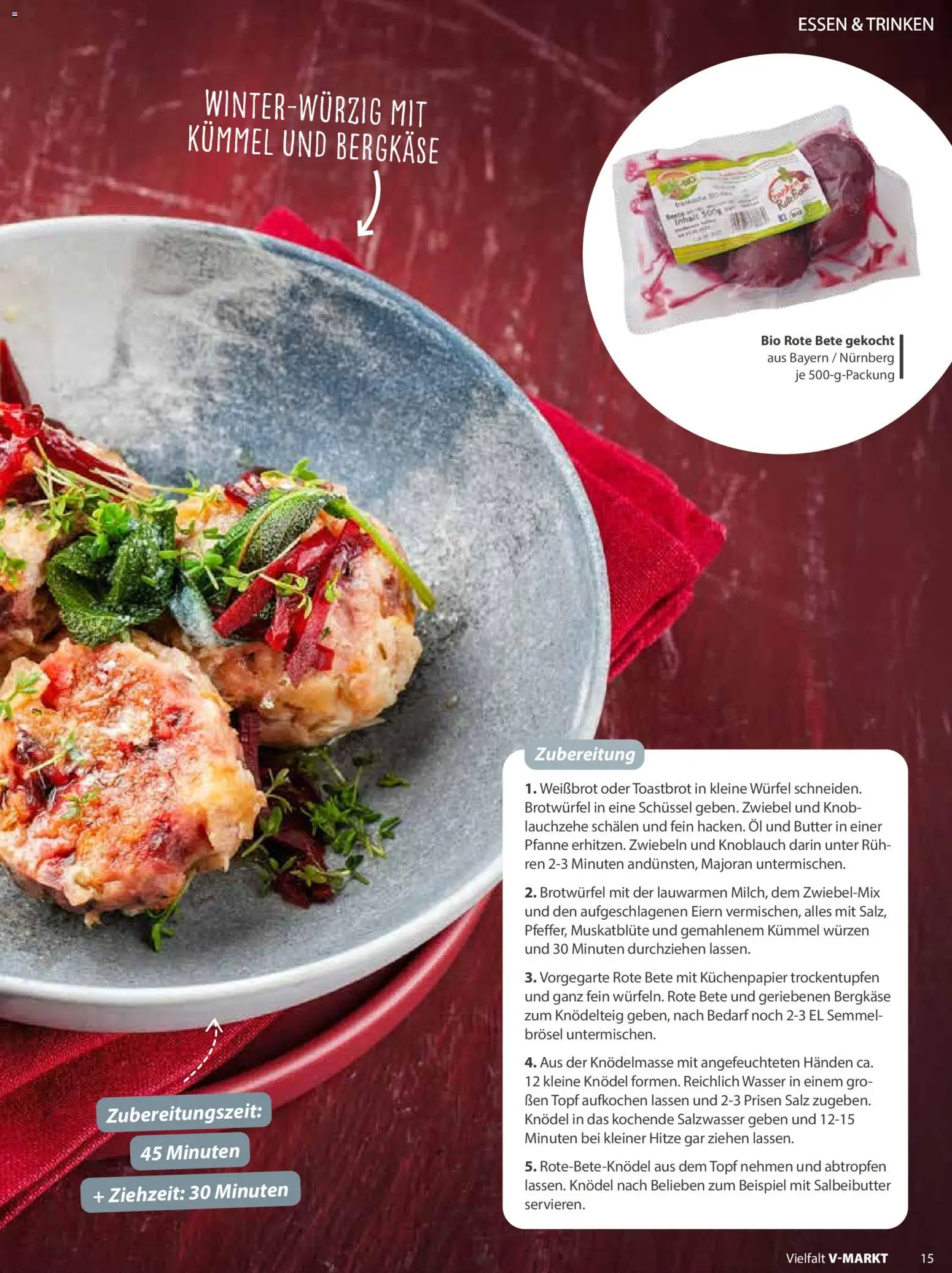 V-Markt - Vielfalt Januar / Februar – gültig ab 02.01.2026 | Seite: 15 | Produkte: Butter, Toastbrot, Salz, Knoblauch