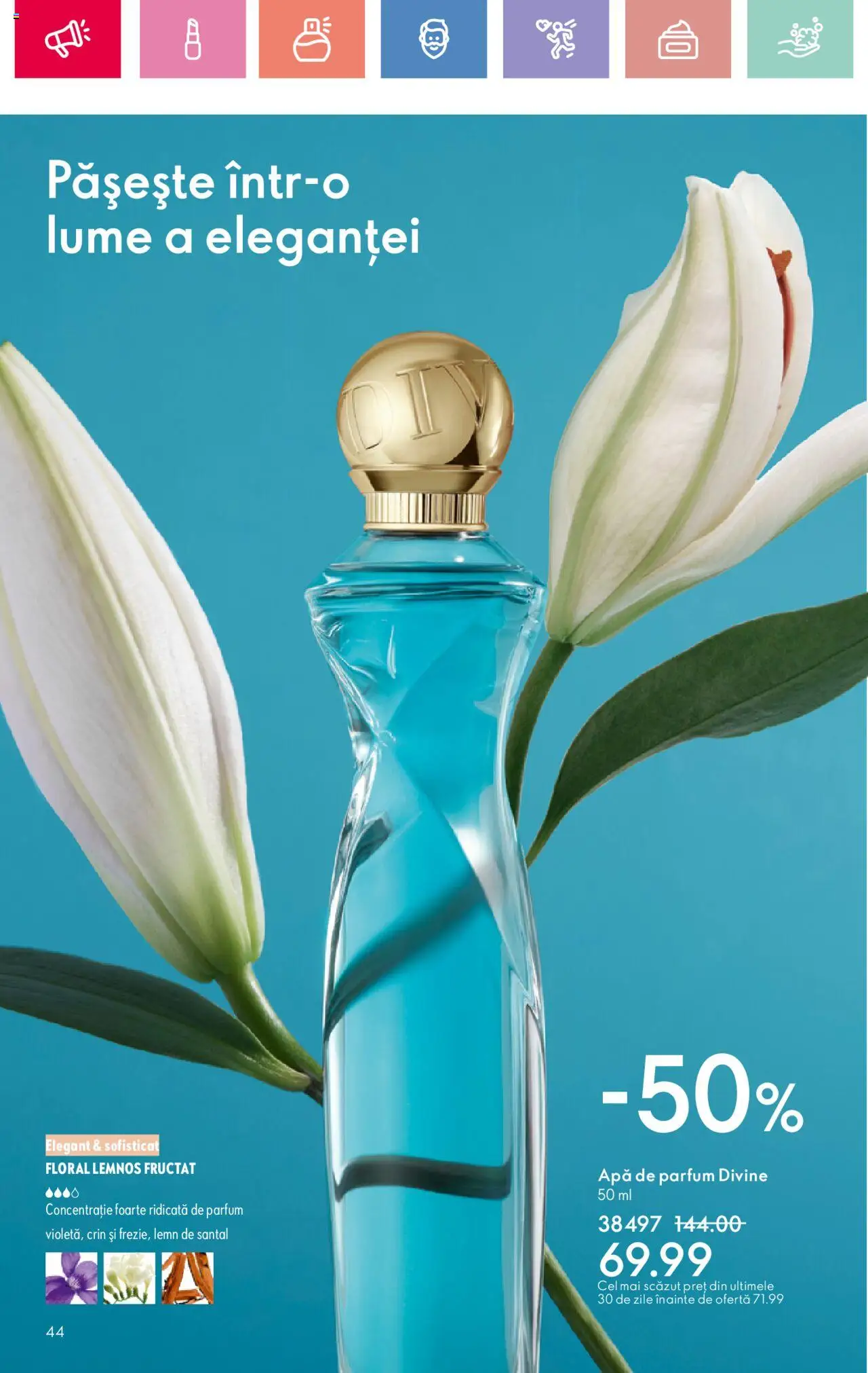 Oriflame catalog 11 2025 – valabil de la 27.07.2025 | Pagină: 44 | Produse: Apă de parfum, Parfum, Apă