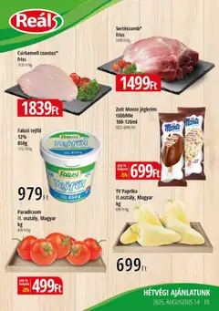 Reál Bevásárló hétvége - Kisalföld - amely érvényes a következő dátumtól: 14.08.2025