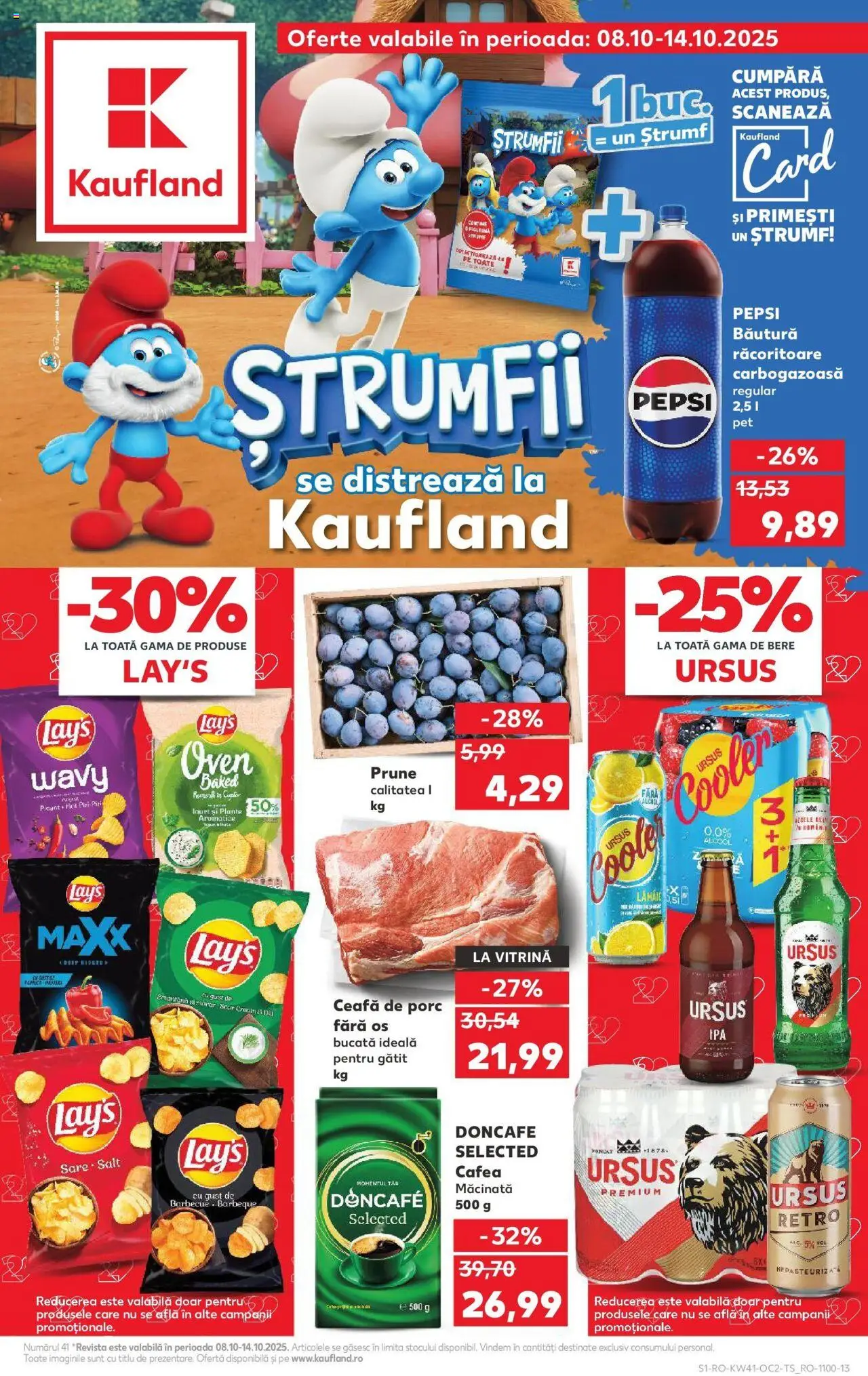 Noul catalog Kaufland – valabil de la 08.10.2025 | Pagină: 1 | Produse: Keçeli kalem, Vitrină, Bere, Prune