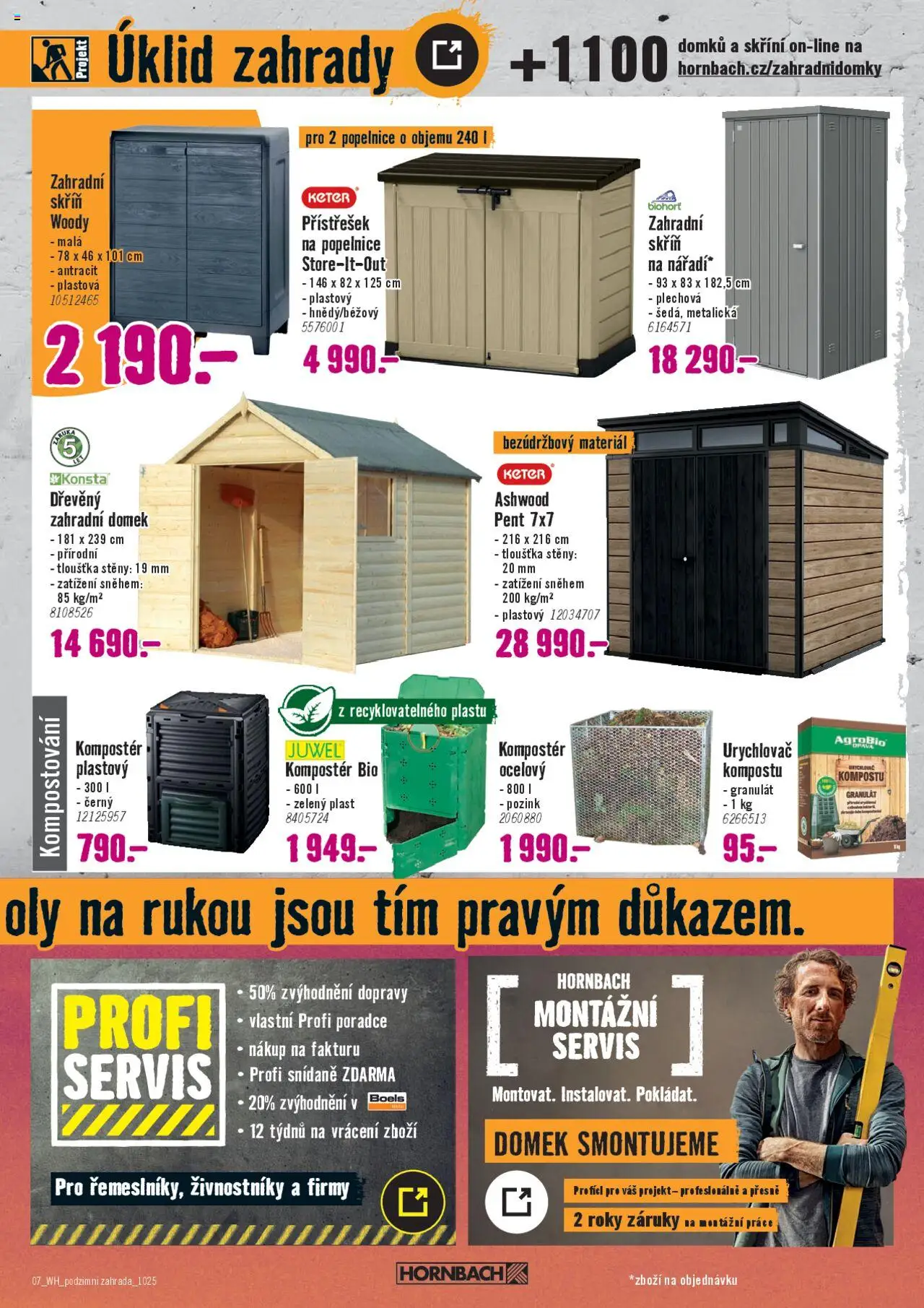 HORNBACH leták - Podzimní zahrada od 01.10.2025 | Strana: 7 | Produkty: Kompostér, Zahradní domek, Skříň