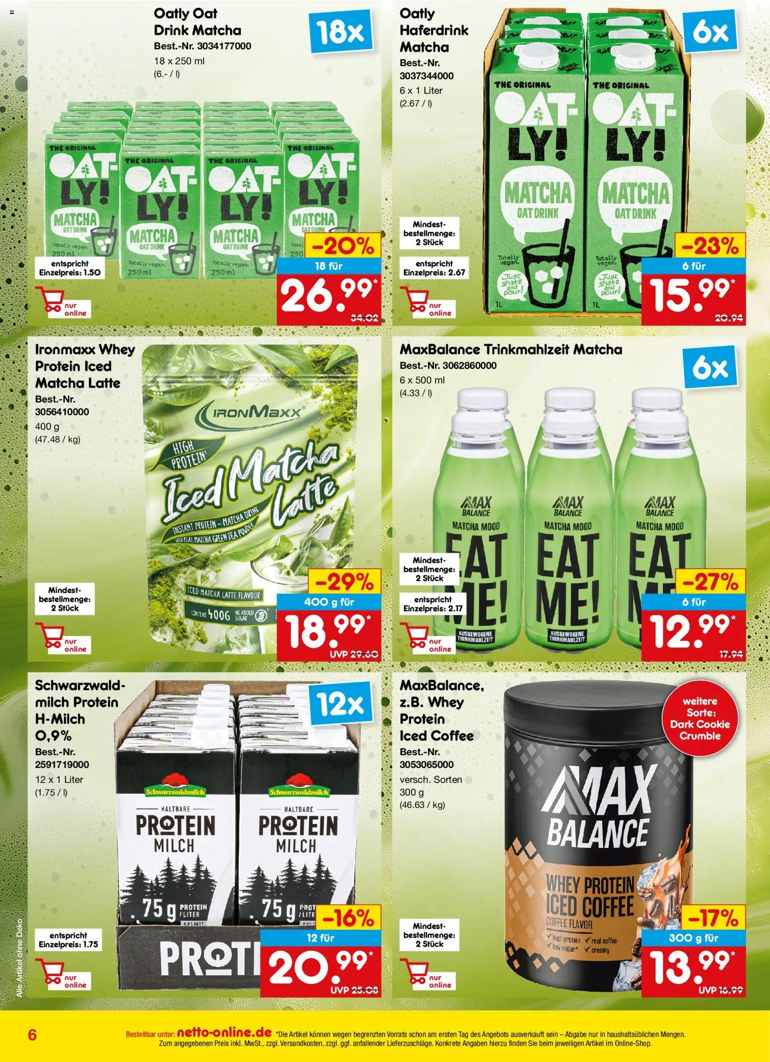Netto Marken-Discount Online-Angebote Mai – gültig ab 01.05.2026 | Seite: 6 | Produkte: Milch, Haferdrink, Oatly