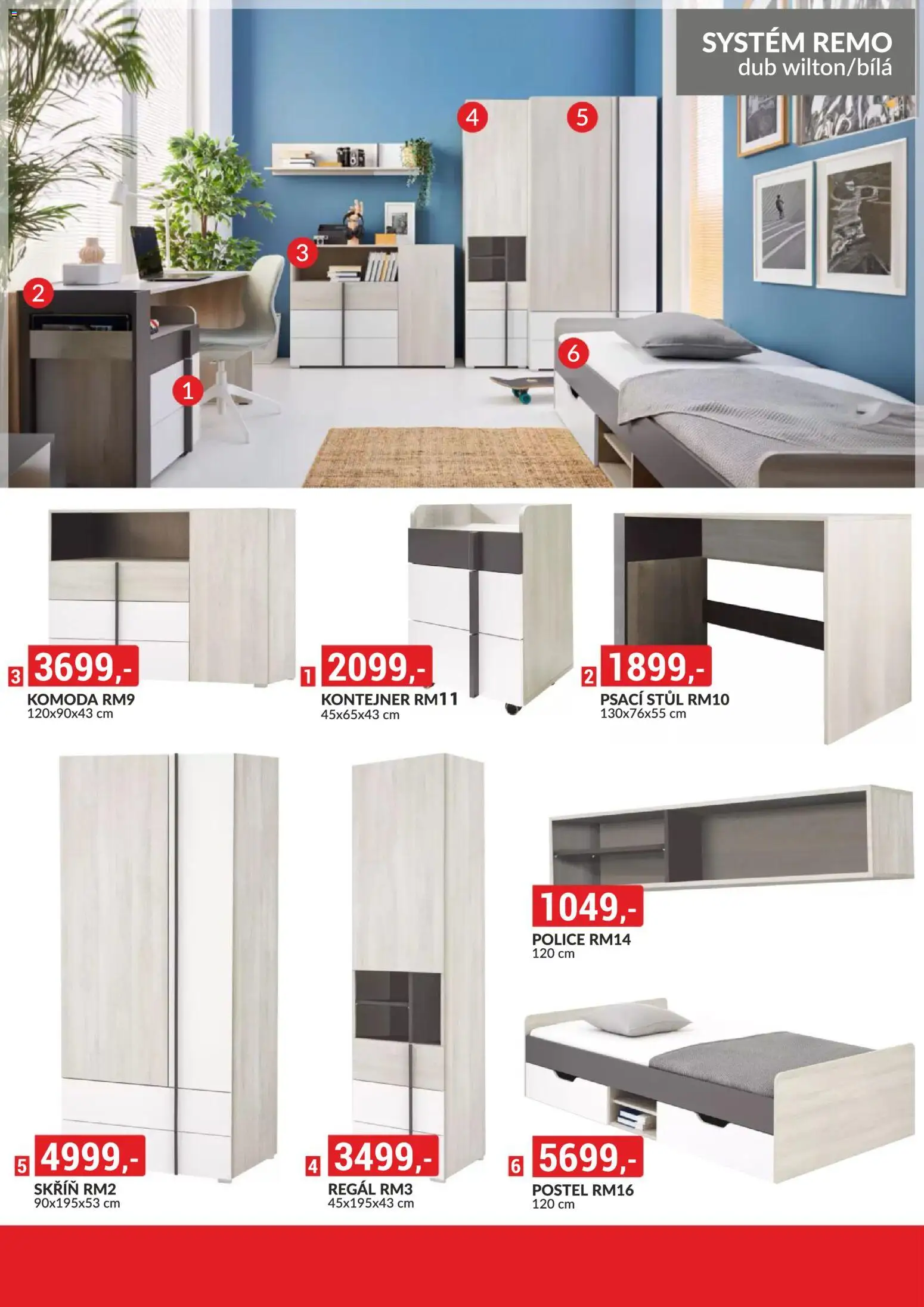 BAUMAX leták - Objevte svět nábytku od 01.04.2026 | Strana: 49 | Produkty: Komoda, Regál, Stůl, Police