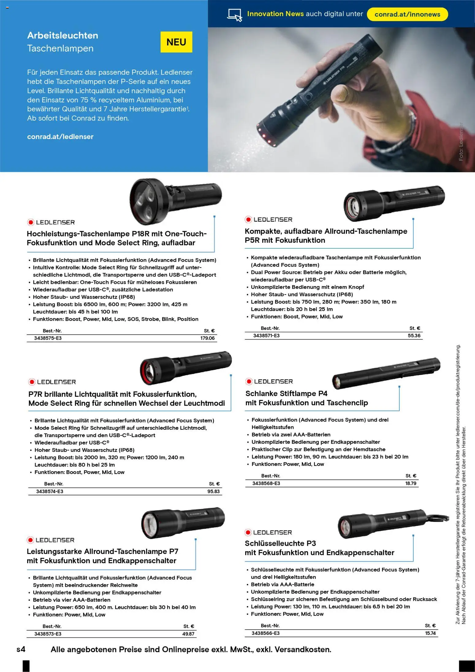 Conrad Technik News gültig ab 23.10.2025 | Seite: 4 | Produkte: Rucksack, Batterie