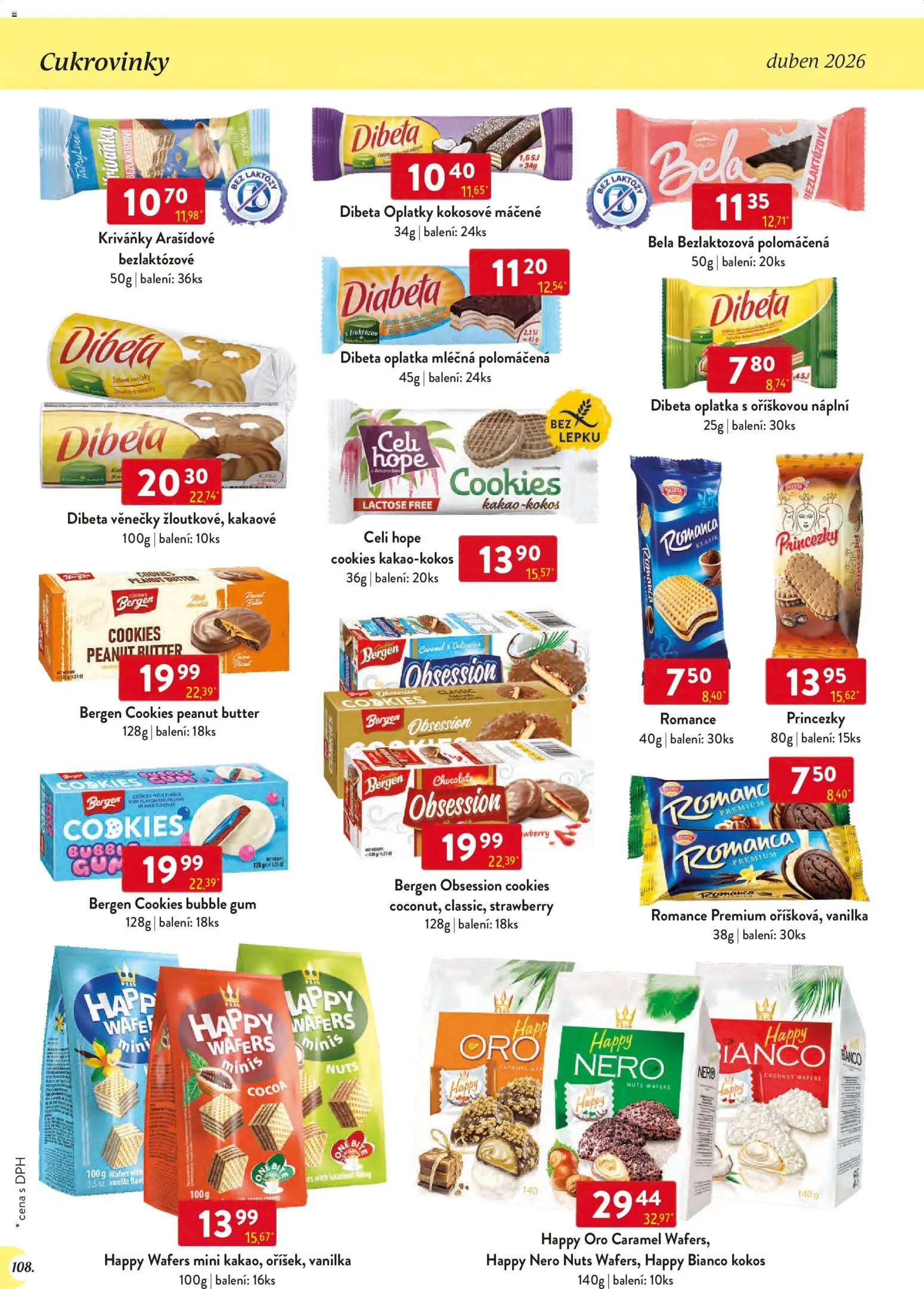 Astur & Qanto leták - Velkoobchod 04/2026 od 01.04.2026 | Strana: 108 | Produkty: Cookies, Kokos, Kakao, Oplatky