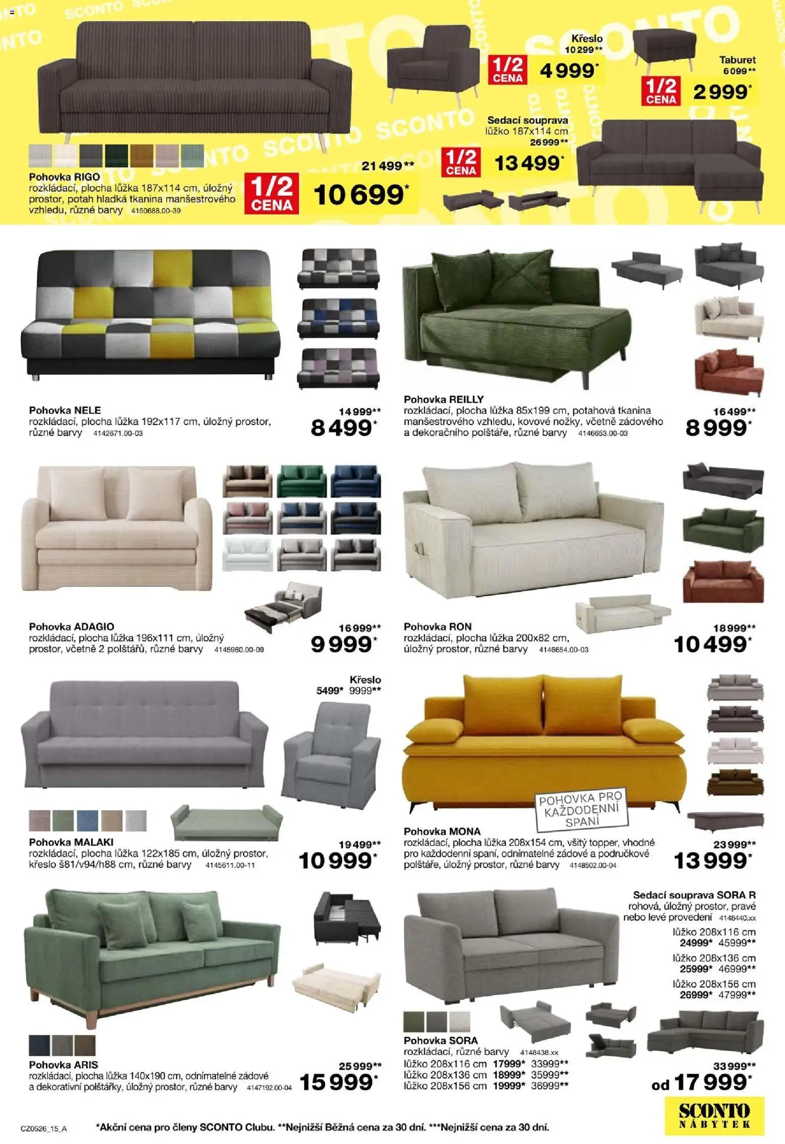 Sconto nábytek leták od 25.03.2026 | Strana: 15 | Produkty: Sedací souprava, Nábytek, Křeslo, Barvy