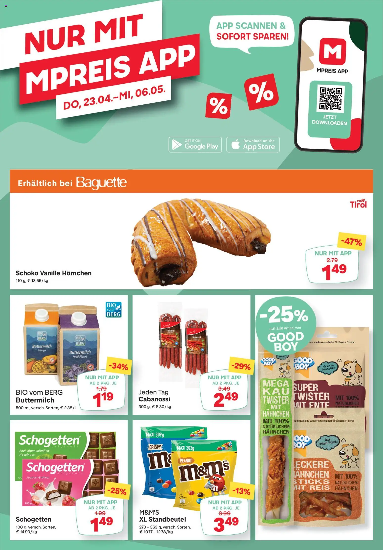 MPREIS Flugblatt gültig ab 23.04.2026 | Seite: 13 | Produkte: Mango, Jääkaappipakastin, Reis