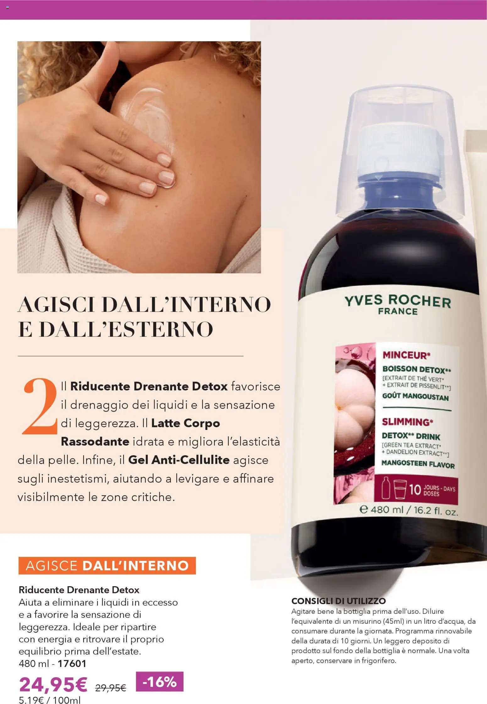 Volantino Yves Rocher del 02.04.2026 | Pagina: 44 | Prodotti: Latte, The, Bottiglia