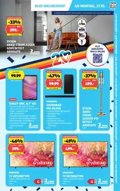 Aldi Aktionen ab 23.10.2025 gültig | Seite: 32 | Produkte: Tablet, TV, Samsung, Lenovo