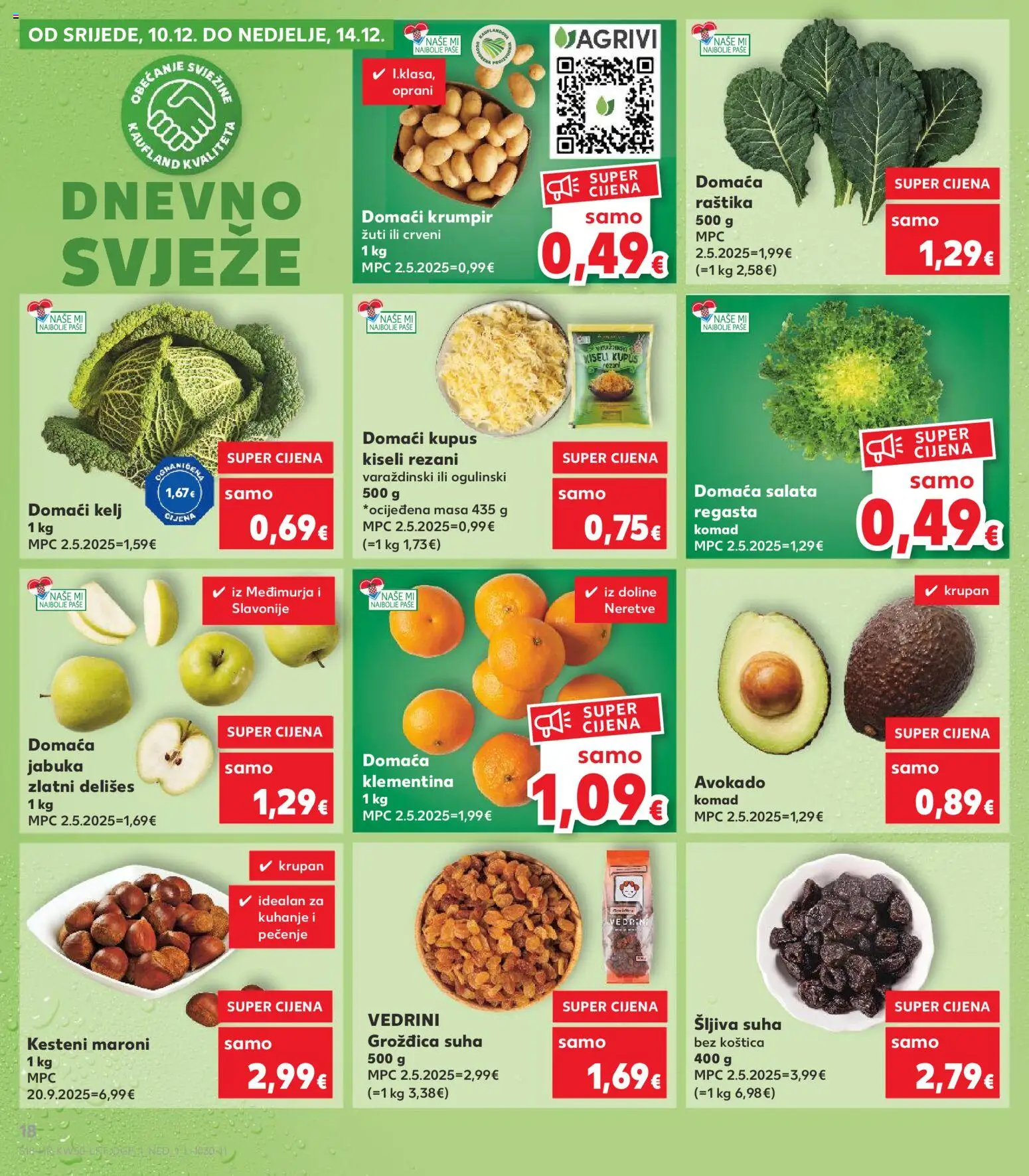 Kaufland katalog | vrijedi od 10.12.2025 | Stranica: 18 | Proizvodi: Kelj, Salata, Krumpir, Jabuka