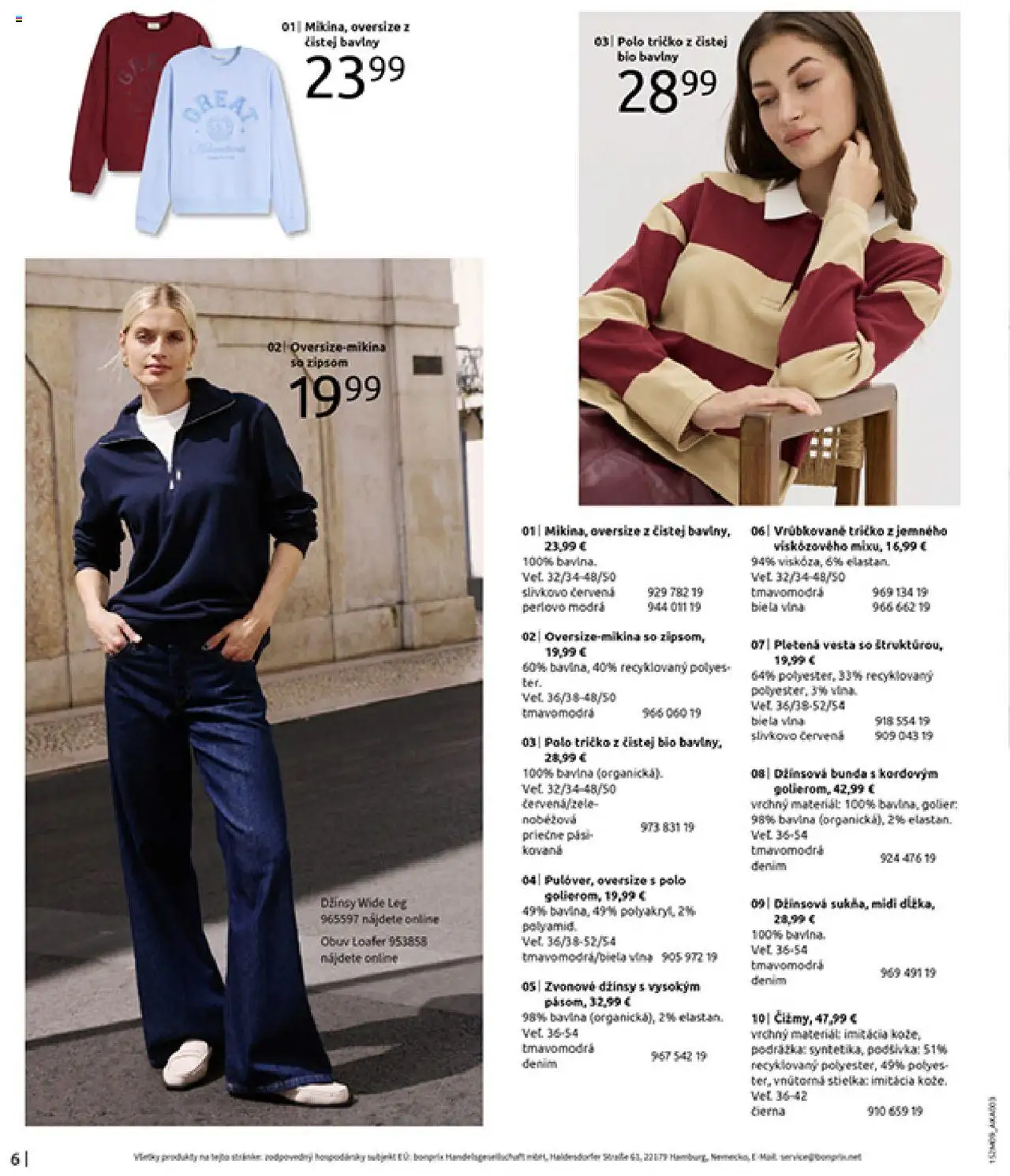 Nové Bonprix akcie – leták je platný od 14.10.2025 | Strana: 8 | Produkty: Tričko, Vesta, Bunda