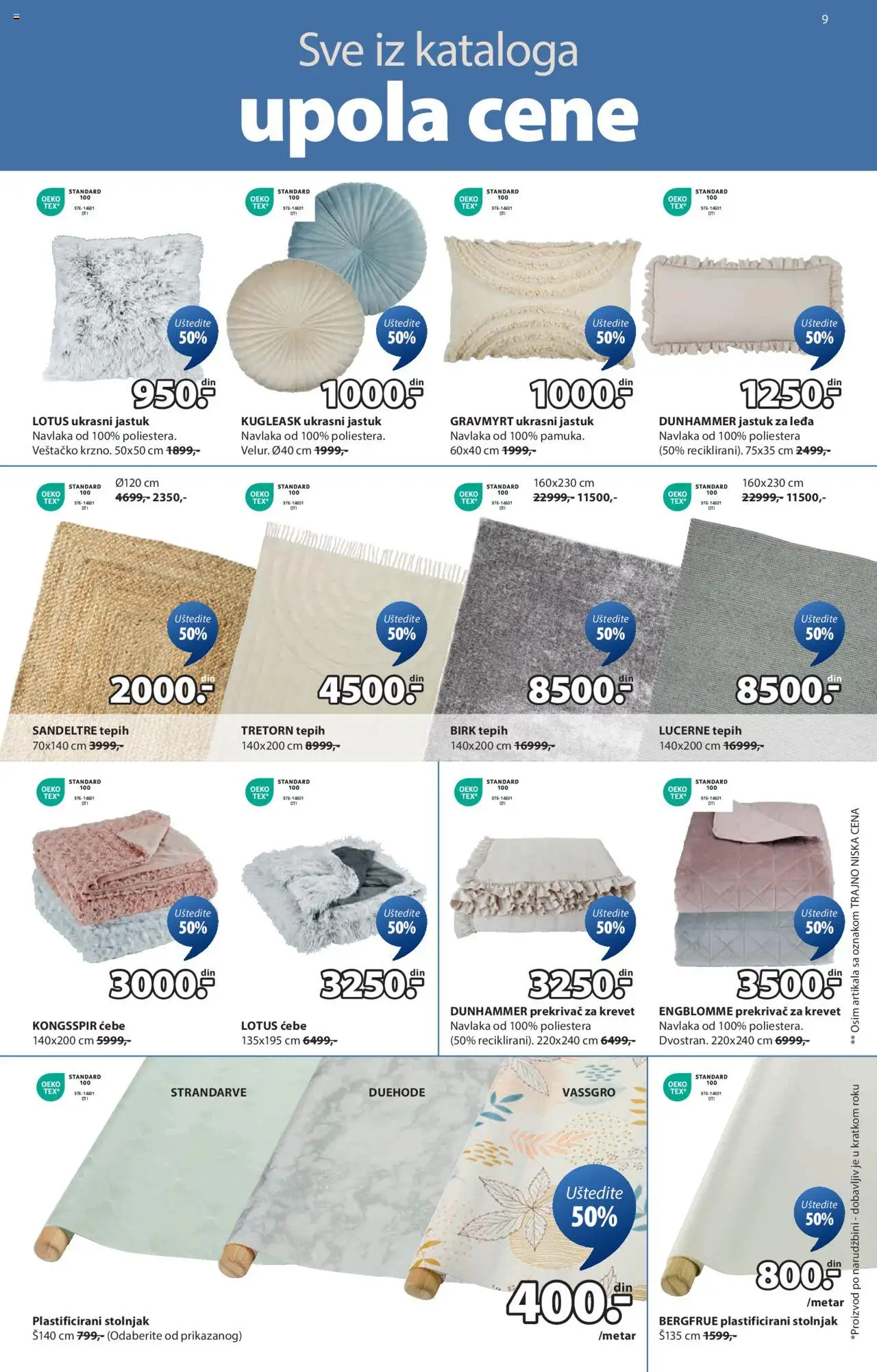 Jysk katalog - važi od 06.08.2025 | Strana: 9 | Proizvode: Krevet, Jastuk, Ćebe, Tepih