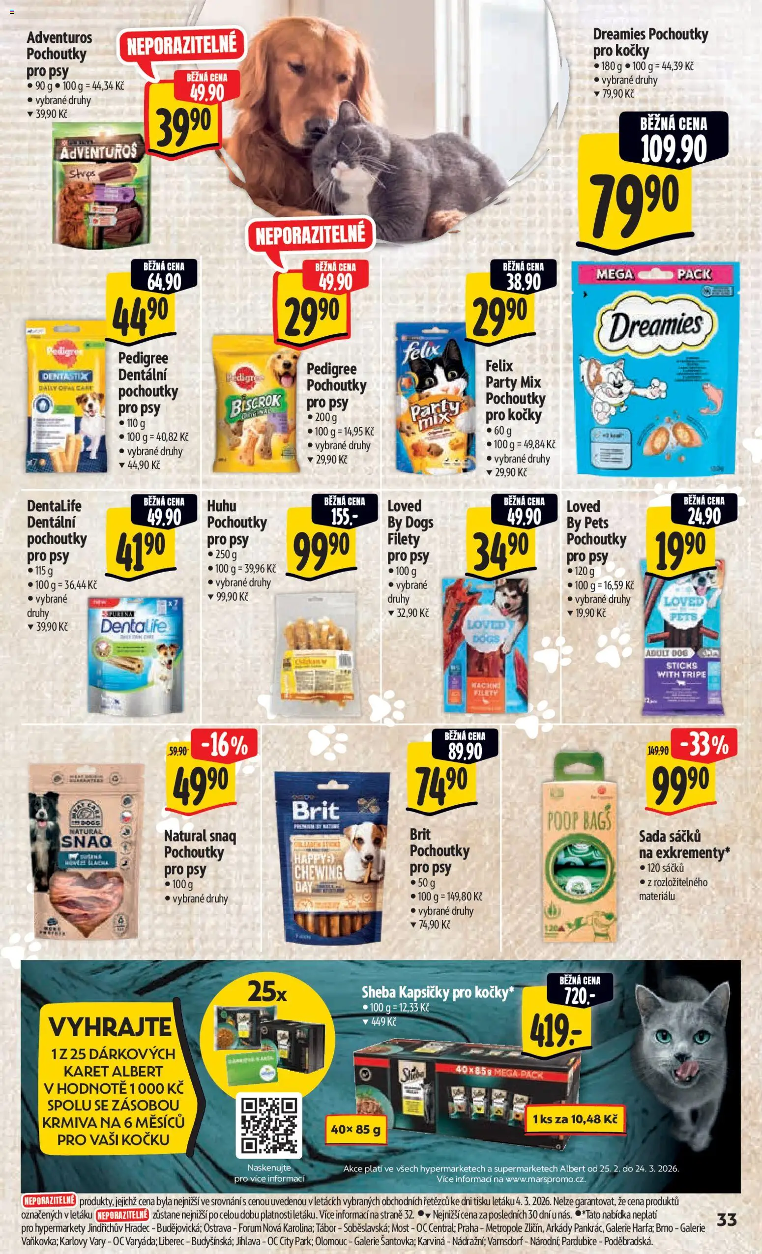 Albert leták - Hypermarket od 11.03.2026 | Strana: 41 | Produkty: Felix, Pedigree, Party mix, Sheba