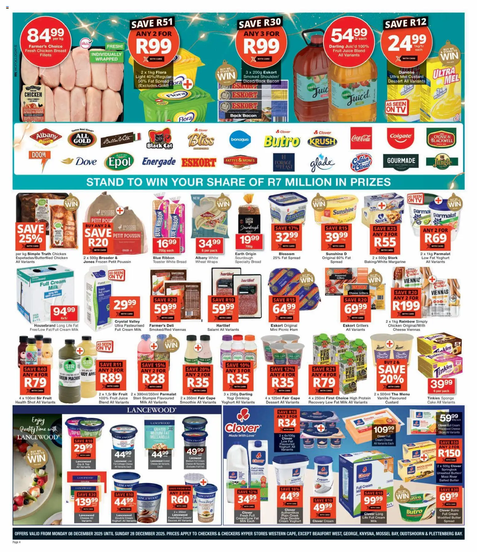 New Checkers catalogue – valid from 08.12.2025 | Page: 4 | Products: Butter, Sauces, Juice, Fat spread