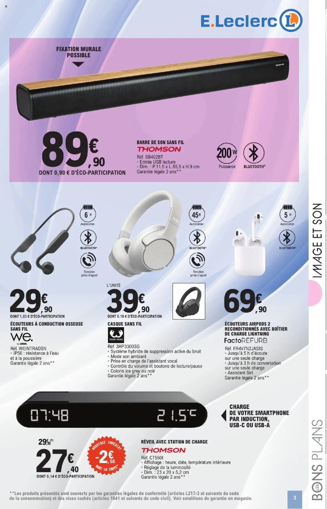  | Page: 3 | Produits: Smartphone, Réveil, Prise, Casque