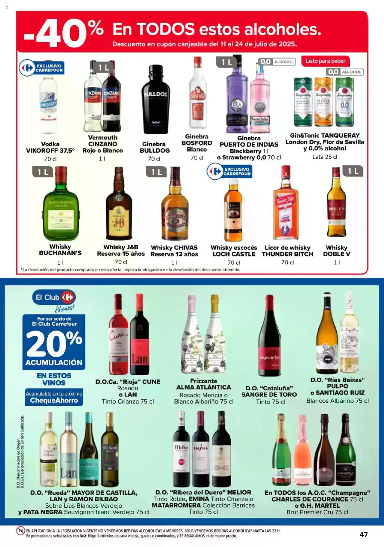 Carrefour folleto │ válido desde el 26.06.2025 | Página: 46 | Productos: Licor, Té, Vodka, Whisky