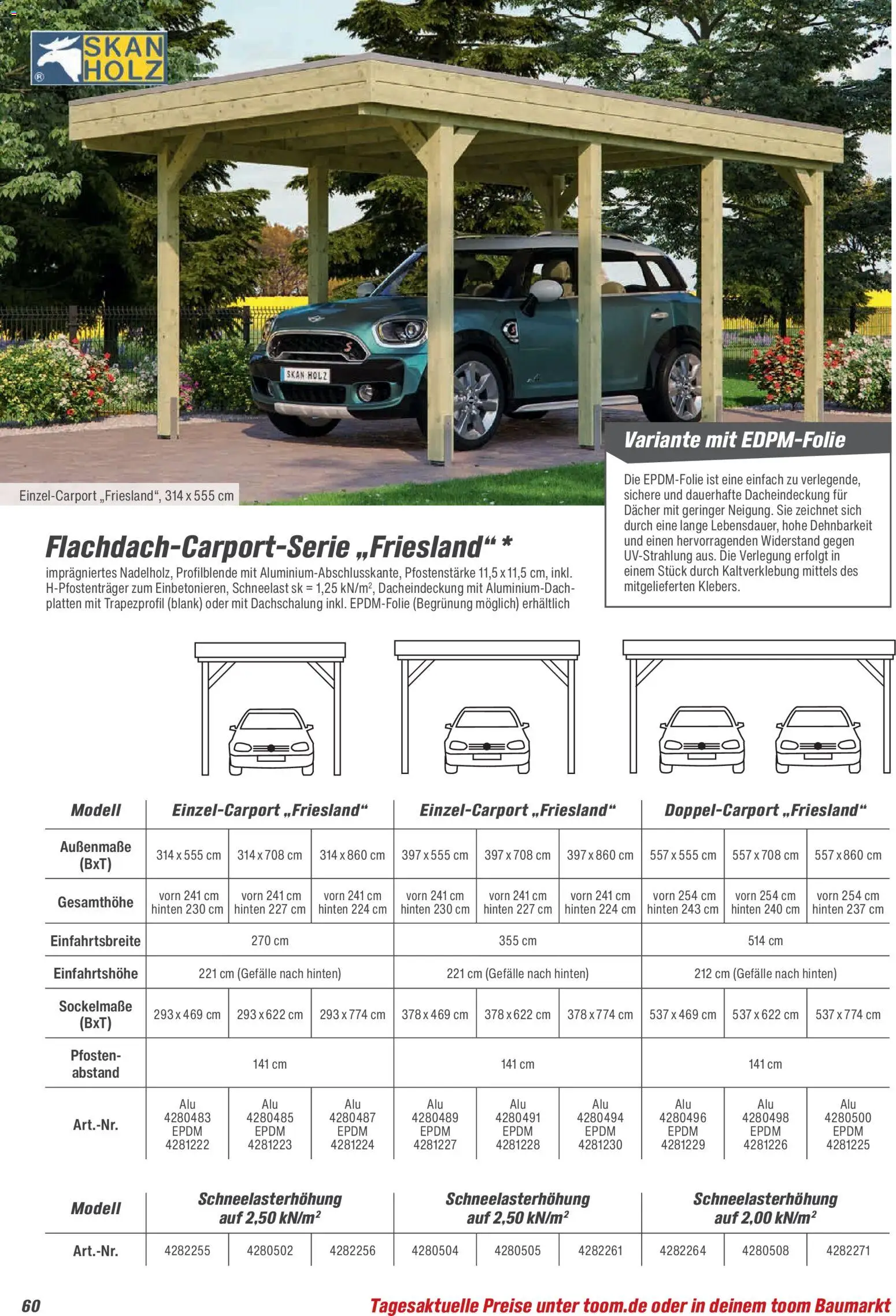 Toom Baumarkt Gartenhäuser & Carports 2026 – gültig ab 20.02.2026 | Seite: 60