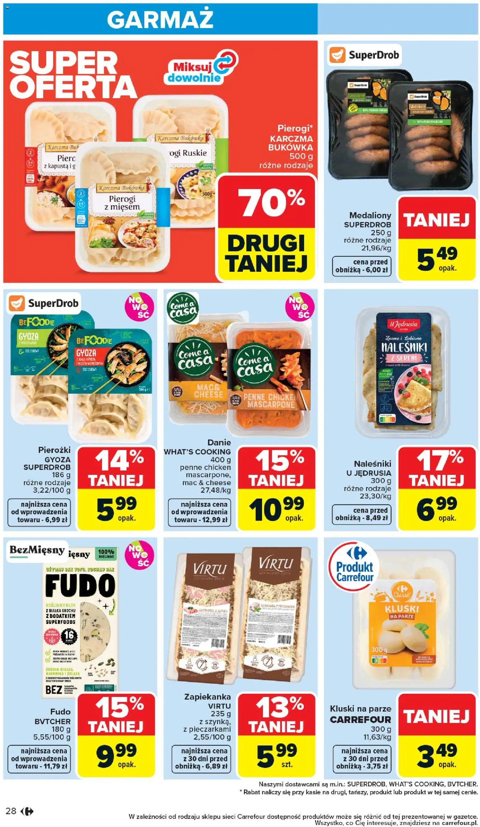 Carrefour gazetka od 07.04.2026 | Strona: 30 | Produkty: Zapiekanka, Szynka, Mascarpone, Naleśniki
