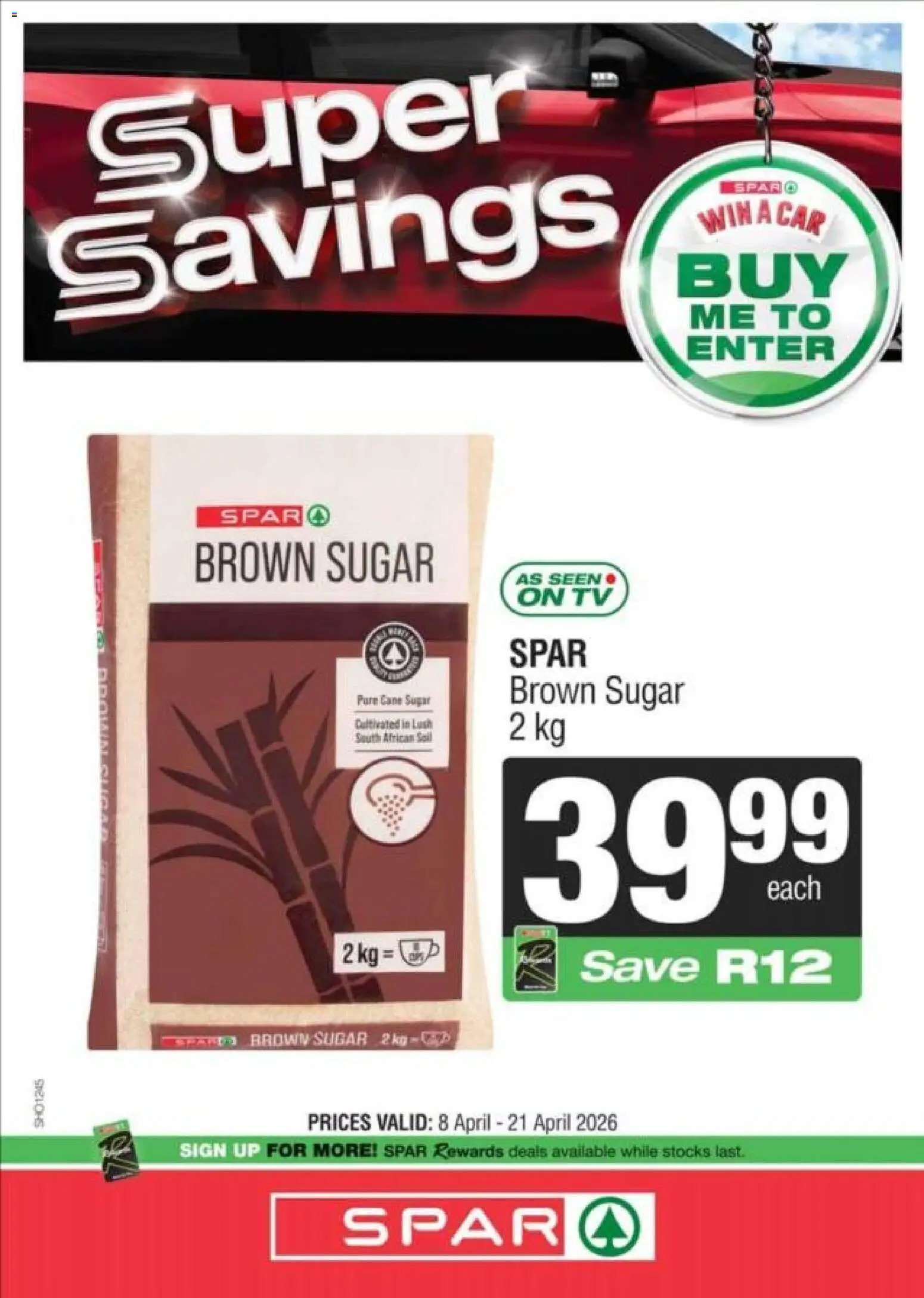 New Spar catalogue – valid from 08.04.2026 | Page: 8 | Products: TV, Sugar