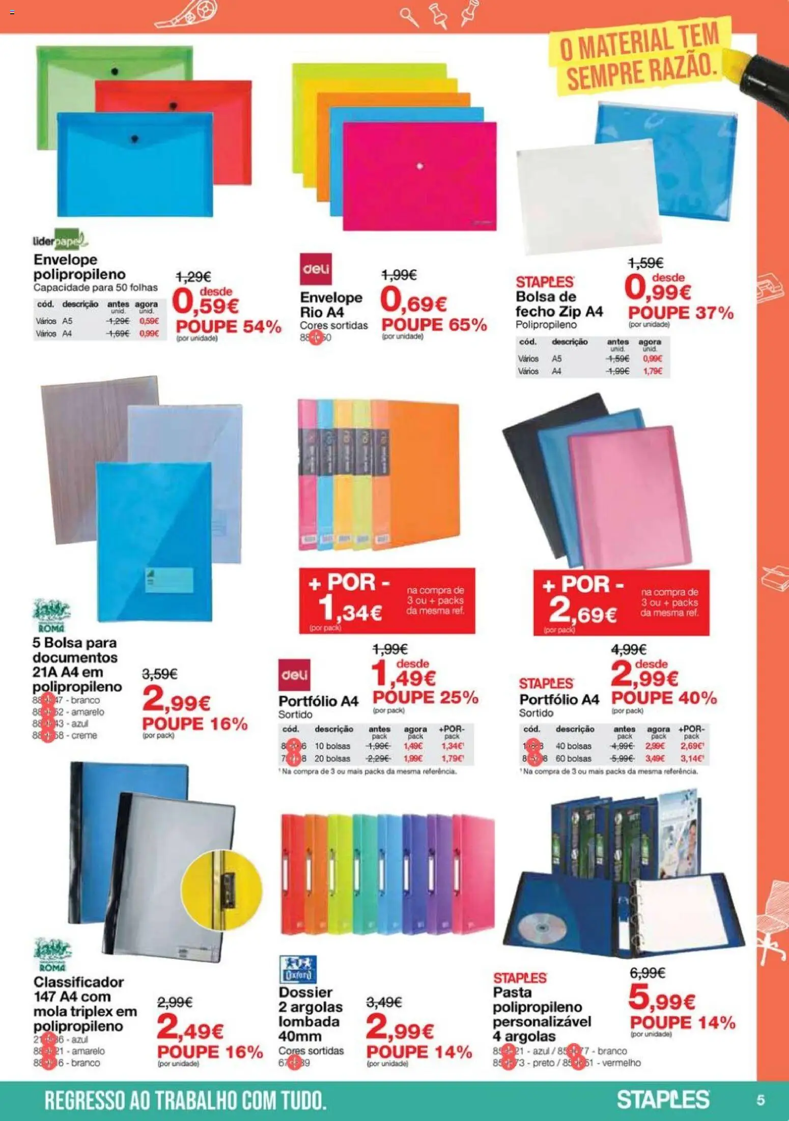 Staples - Folheto Regresso ao Escritório 2026 │ válido de 05.01.2026 | Página: 5 | Produtos: Bolsa, Creme
