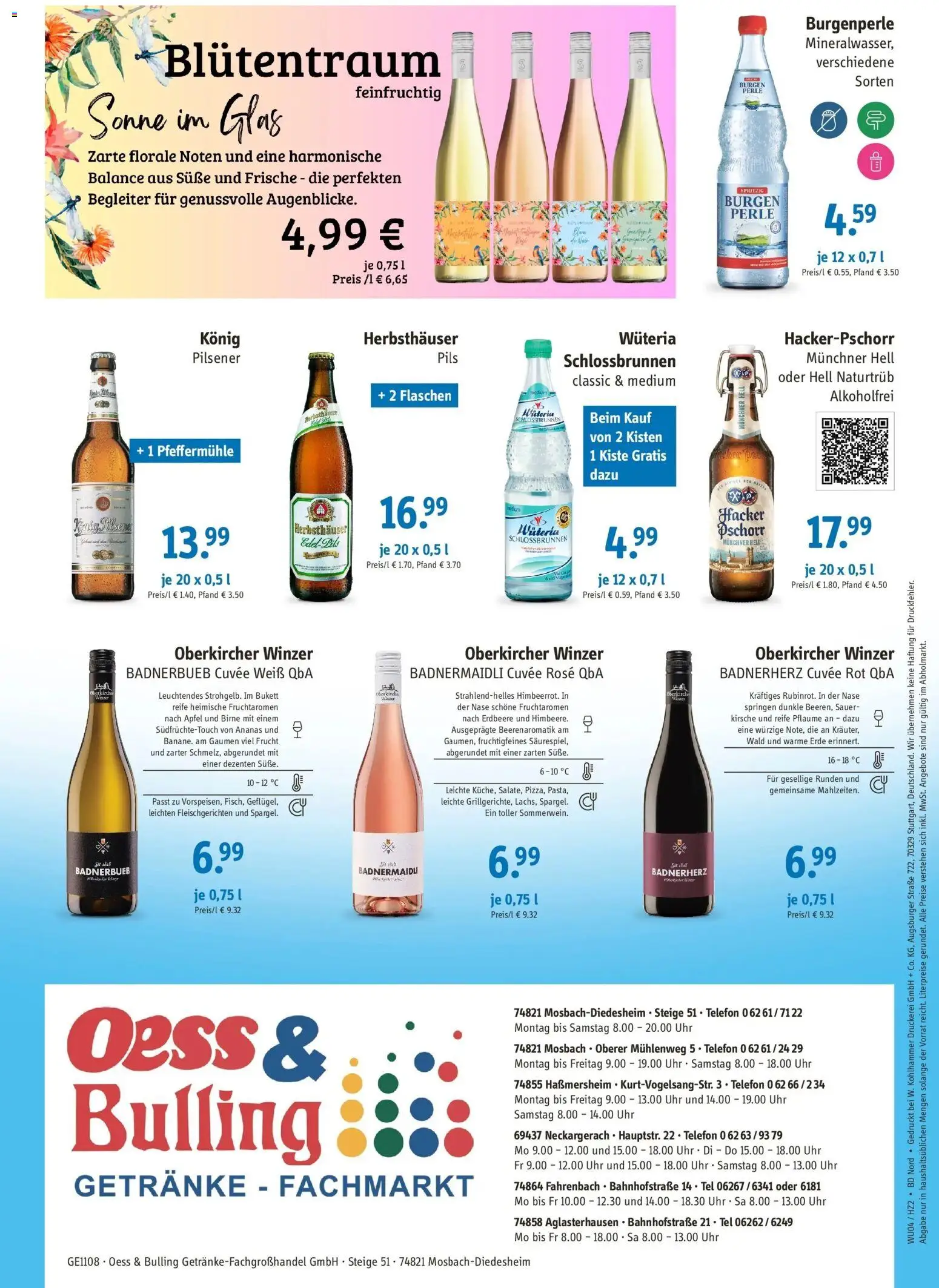 Angebote - Getränke Oess & Bulling: Angebote – gültig ab 12.04.2026 | Seite: 2 | Produkte: Pils, Ananas, Birne, Uhr