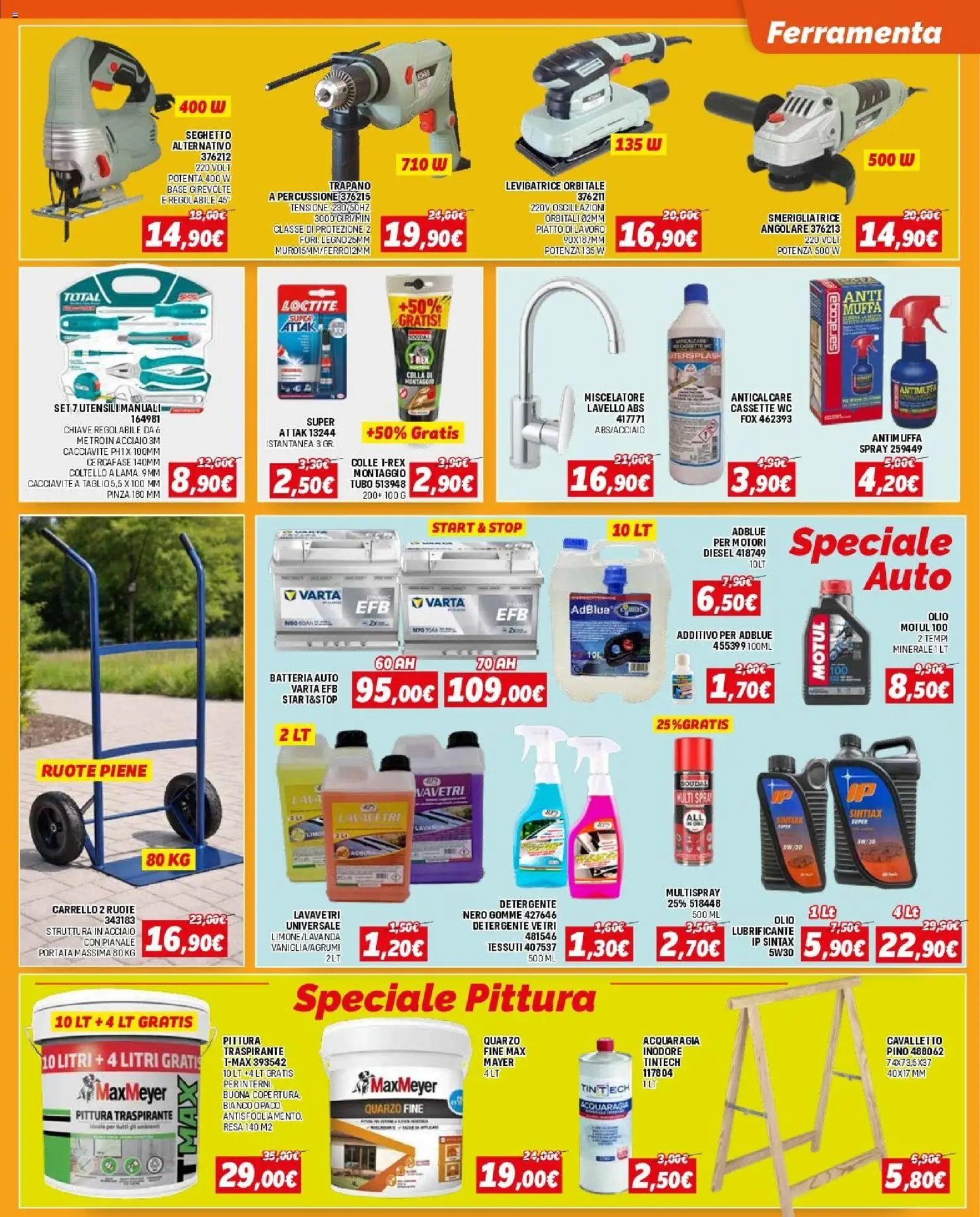 Volantino Orizzonte del 12.03.2026 | Pagina: 7 | Prodotti: Tubo, Carrello, Trapano, WC