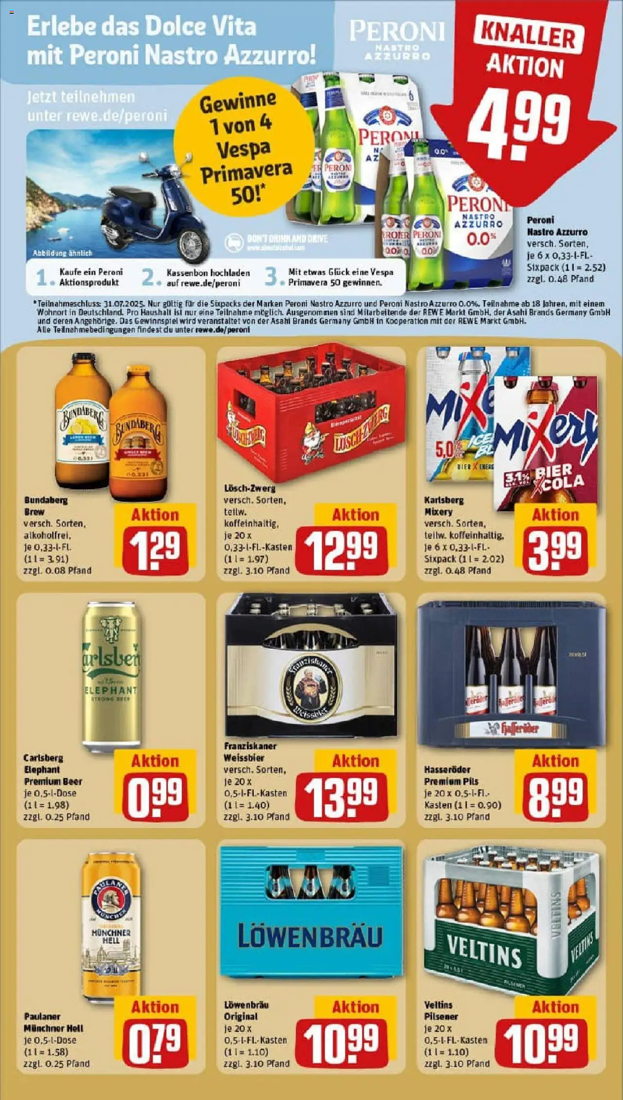 Rewe prospekt Markt Indersdorf	 - gültig ab dem 13.07.2025 | Seite: 25 | Produkte: Franziskaner, Carlsberg, Bier, Hasseröder