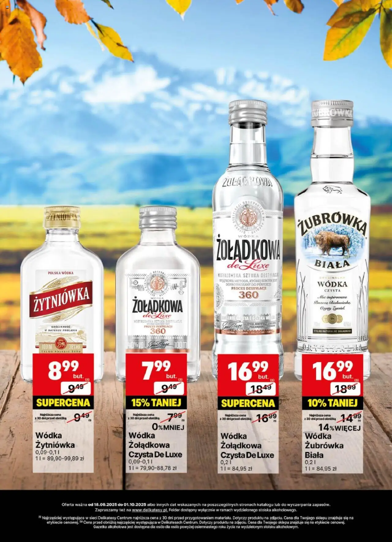 Delikatesy Centrum Gazetka - DeliBarek od 18.09.2025 | Strona: 8 | Produkty: Delikatesy, Żubrówka, Wódka