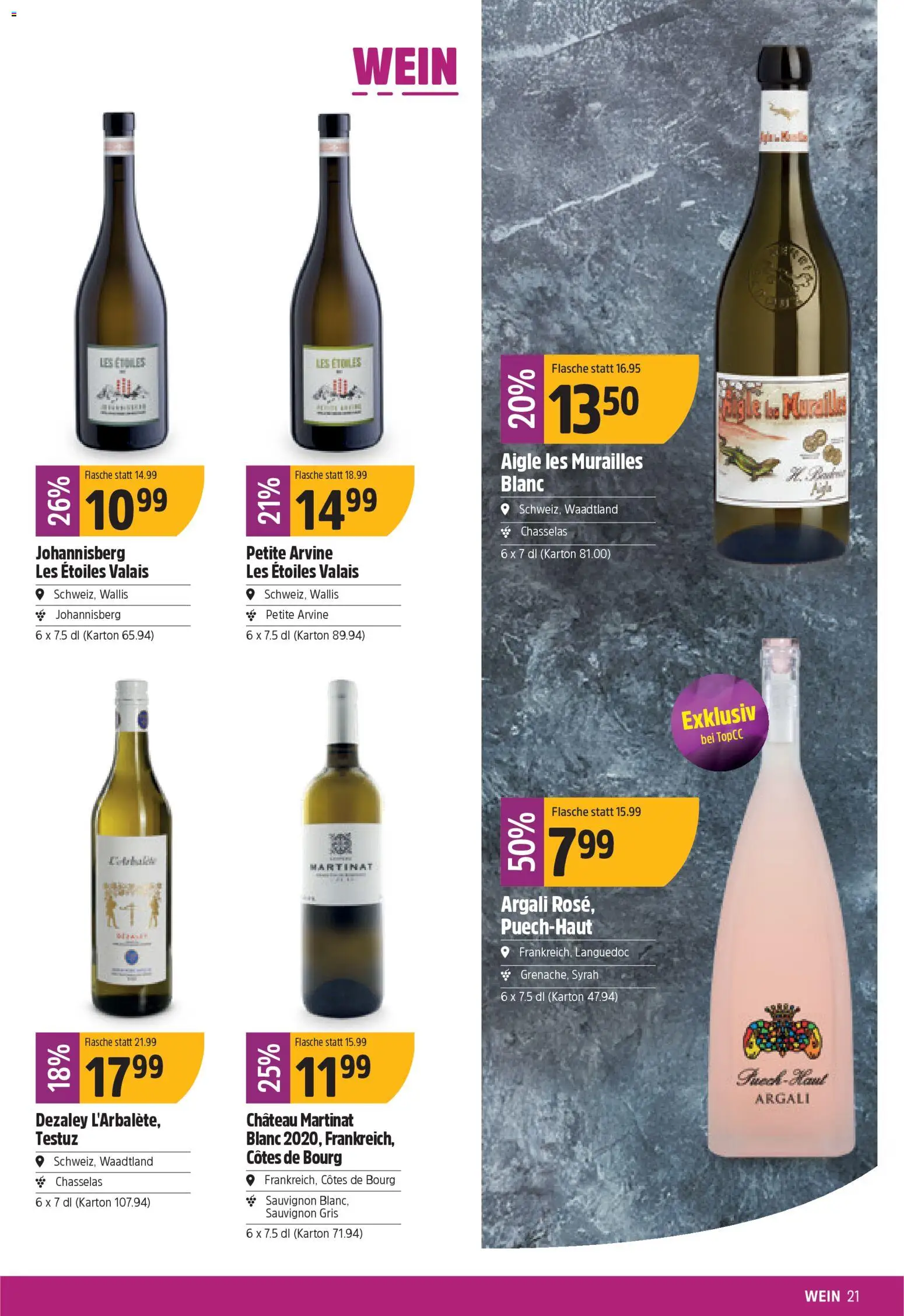 TopCC Aktionen – gültig ab 19.01.2026 | Seite: 21 | Produkte: Wein