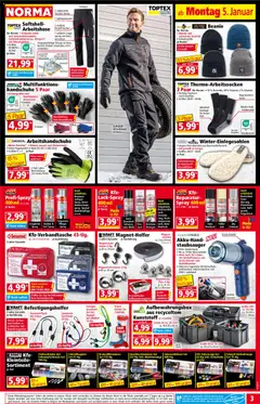Norma Prospekt 	 ab 05.01.2026 gültig | Seite: 3 | Produkte: Kabel, Tasche, Ladekabel, Handschuhe