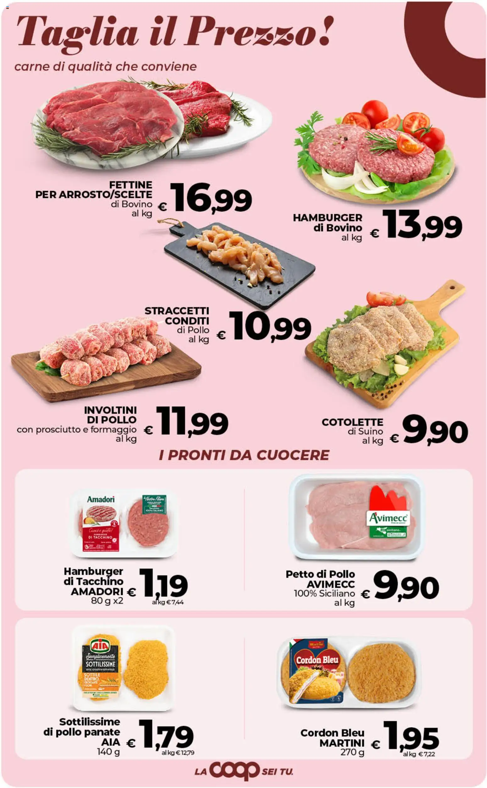 Volantino COOP del 24.02.2026 | Pagina: 10 | Prodotti: Petto di Pollo, Suino, Prosciutto, Hamburger