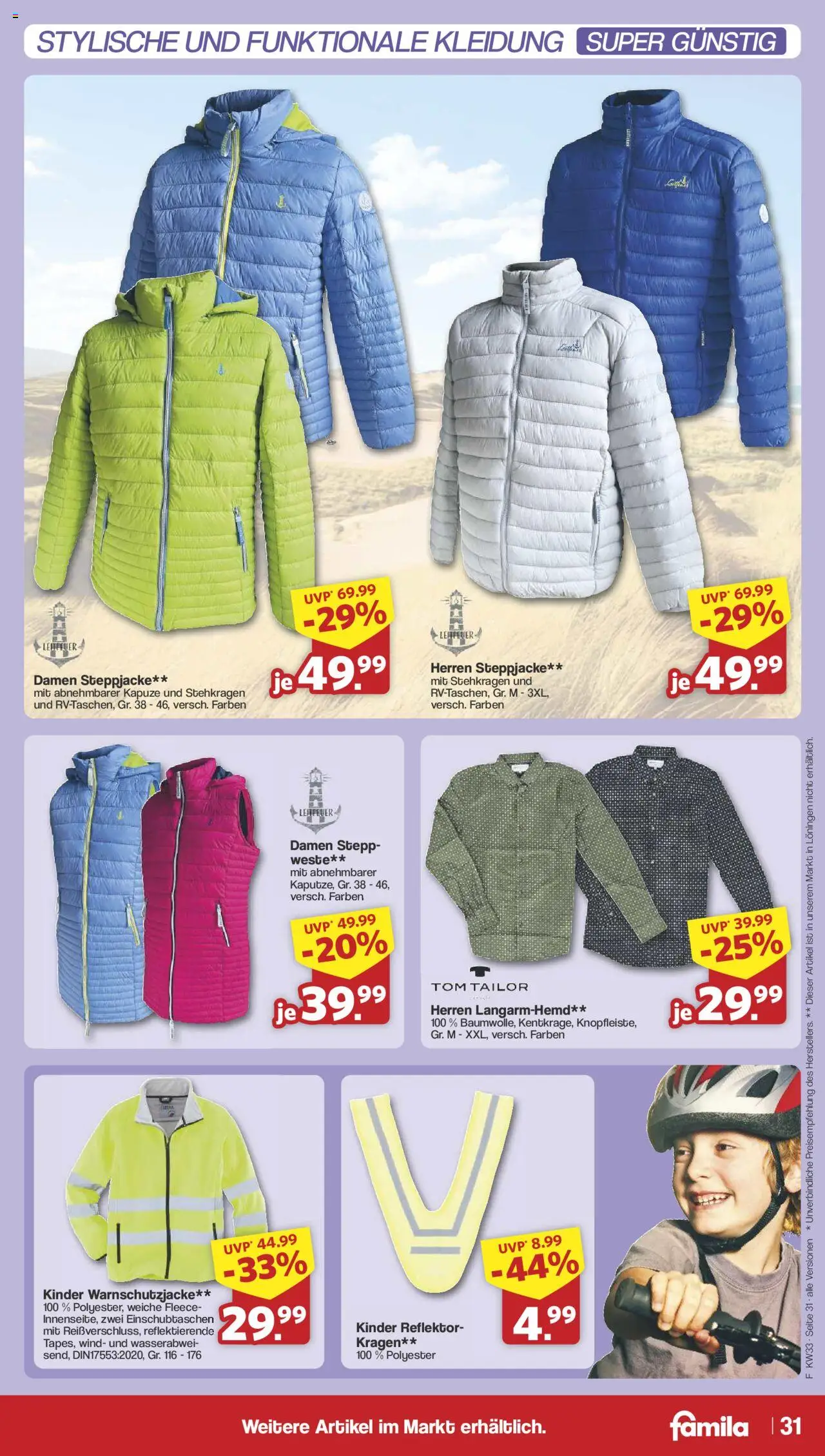 Famila Nordwest Prospekt 	 - gültig ab dem 11.08.2025 | Seite: 35 | Produkte: Steppjacke, Weste