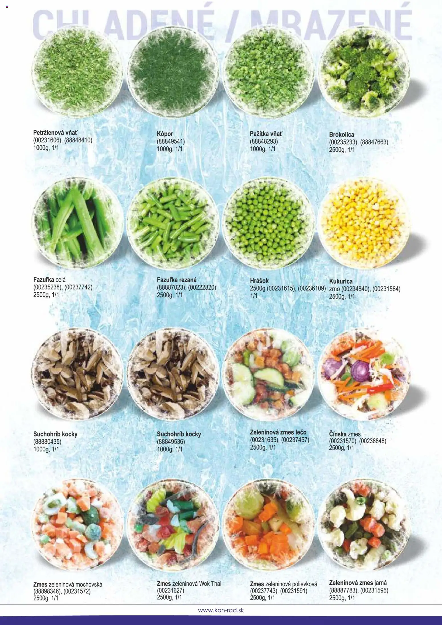 Nové KON - RAD akcie – leták je platný od 08.12.2025 | Strana: 58 | Produkty: Pažítka, Hrášok, Brokolica, Kukurica