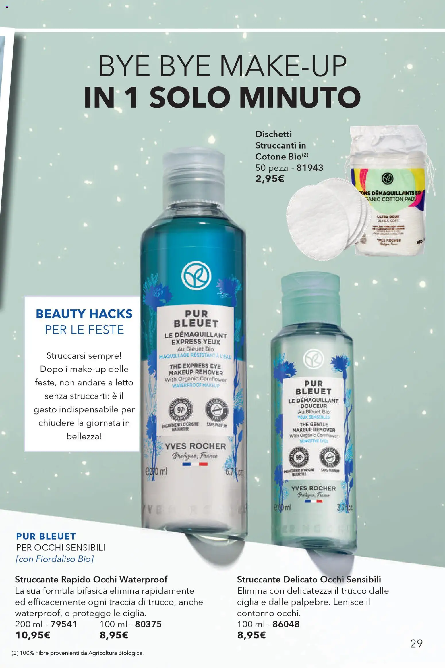 Volantino Yves Rocher del 29.11.2025 | Pagina: 29 | Prodotti: Struccante, Dischetti struccanti, The, Trucco