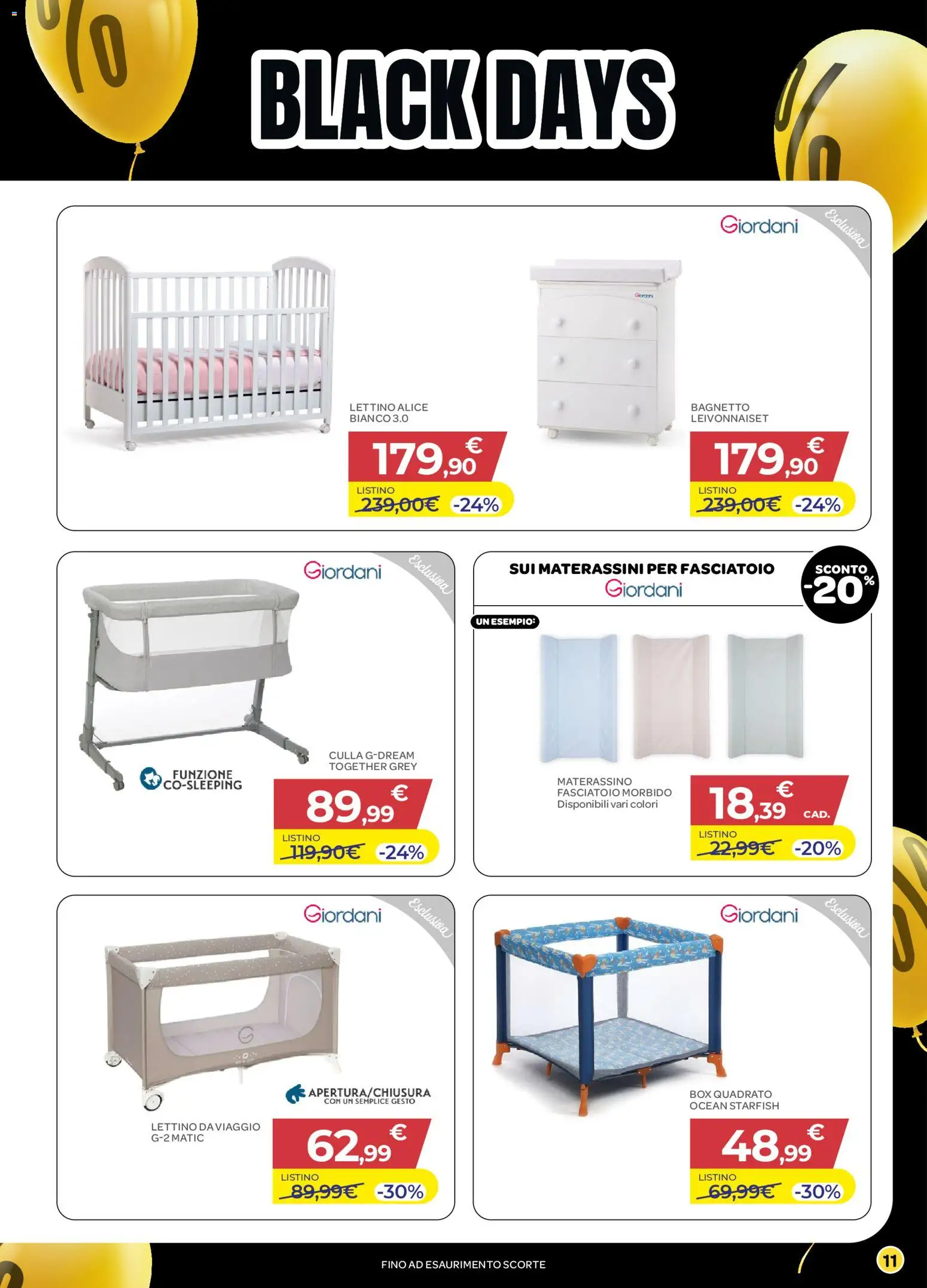 Volantino Bimbo store del 20.11.2025 | Pagina: 11 | Prodotti: Lettino, Culla, Bagnetto, Fasciatoio